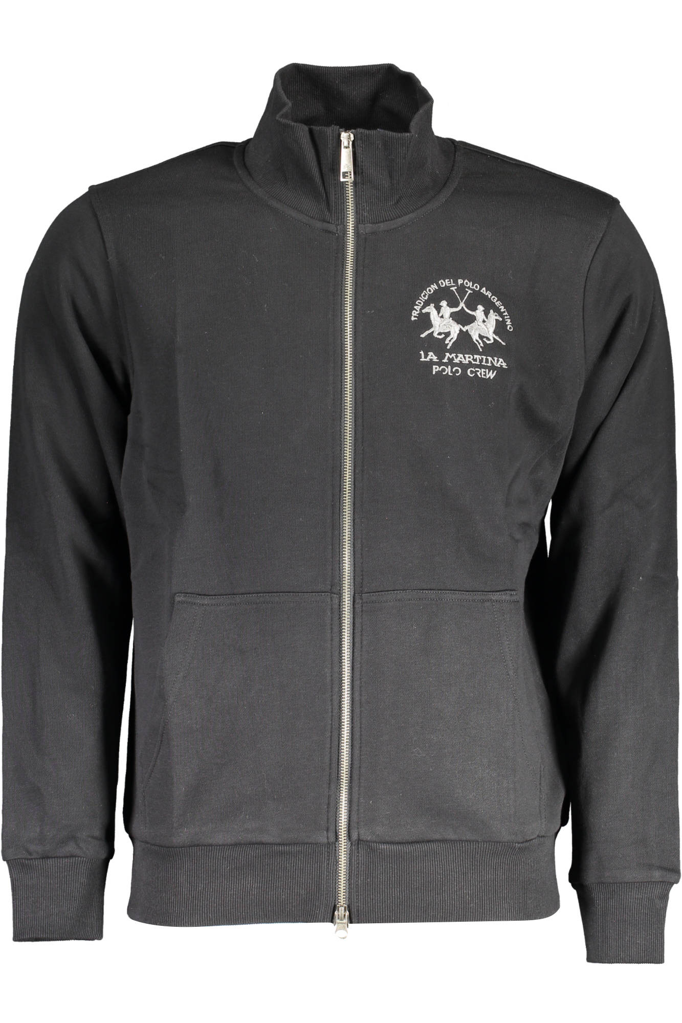 Graues Sweatshirt Mit Reissverschluss Für Herren La Martina Schwarz