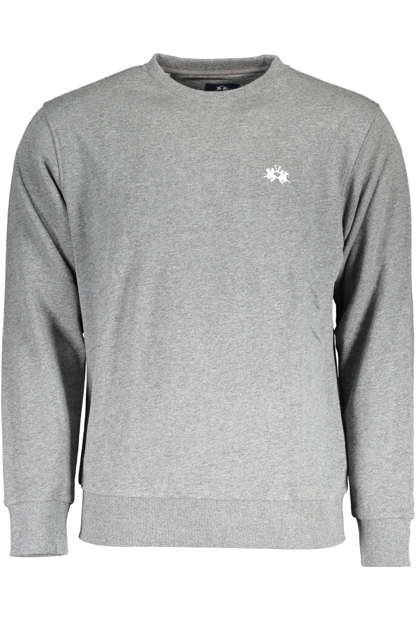 LA MARTINA Sweatshirt Herren – Blue ohne Reißverschluss mit Stickerei | soulluna Grau