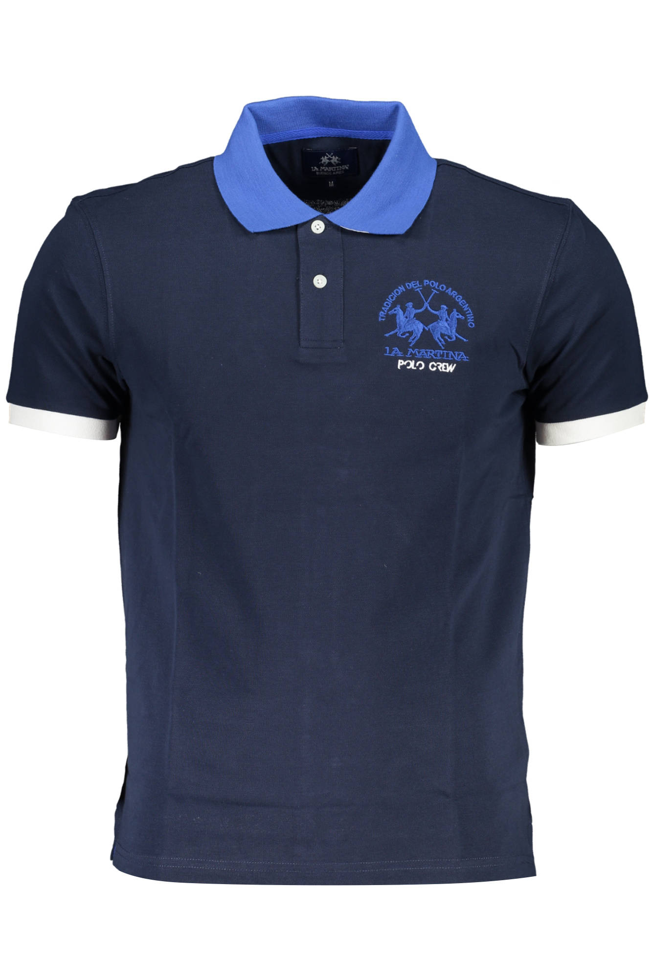 La Martina Herren Kurzarm Polo Blau Blau