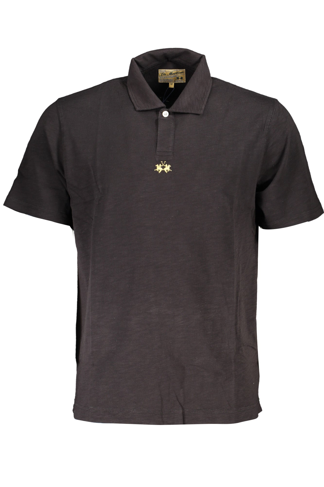 LA MARTINA BLACK SHORT-SLEEMED POLO SHIRT FOR MEN Main image