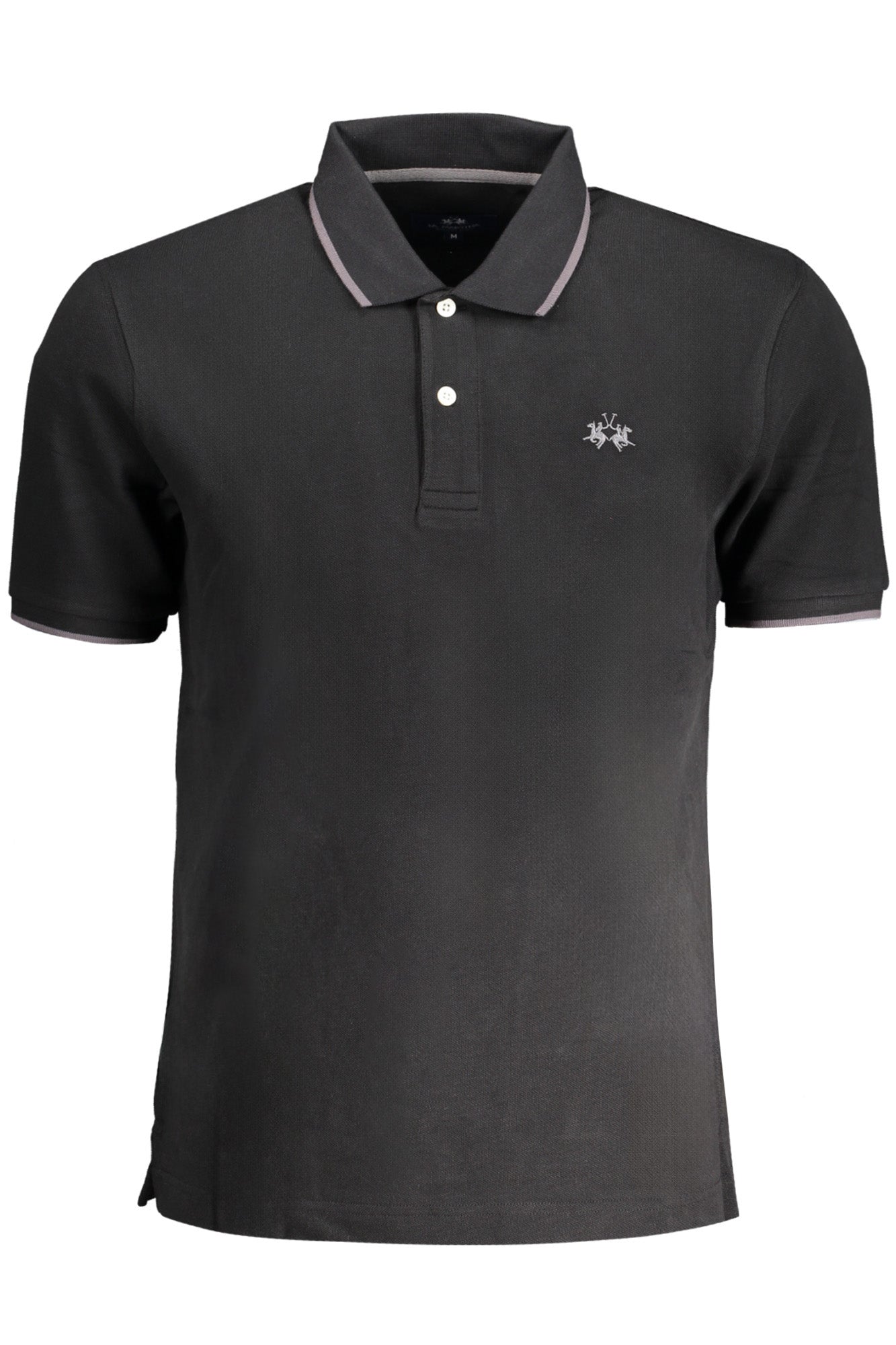 LA MARTINA Poloshirt Herren – Kurzarm in Blau mit Stickerei | soulluna.de Schwarz