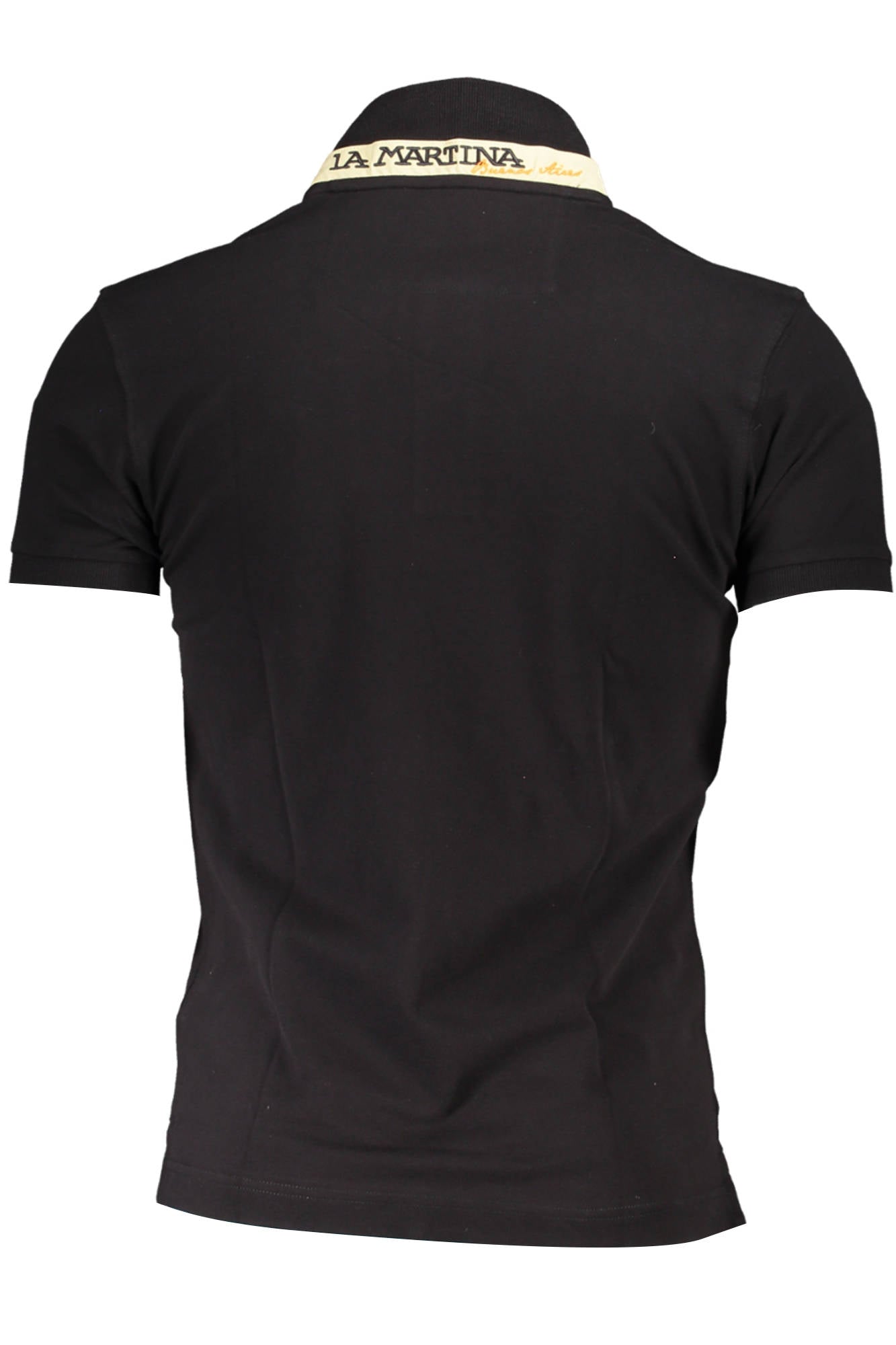 LA MARTINA Poloshirt Herren – Slim Fit Kurzarm-Shirt mit Logo-Stickerei Schwarz