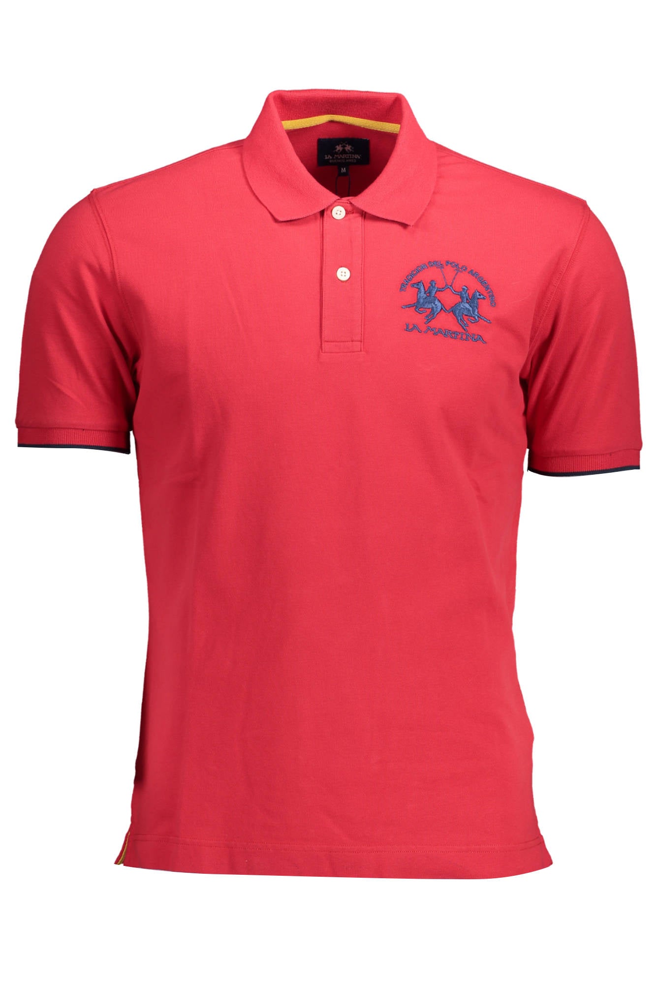 La Martina Poloshirt Herren – Kurzärmliges Polohemd in Rot mit Stickerei | soulluna.de Rot