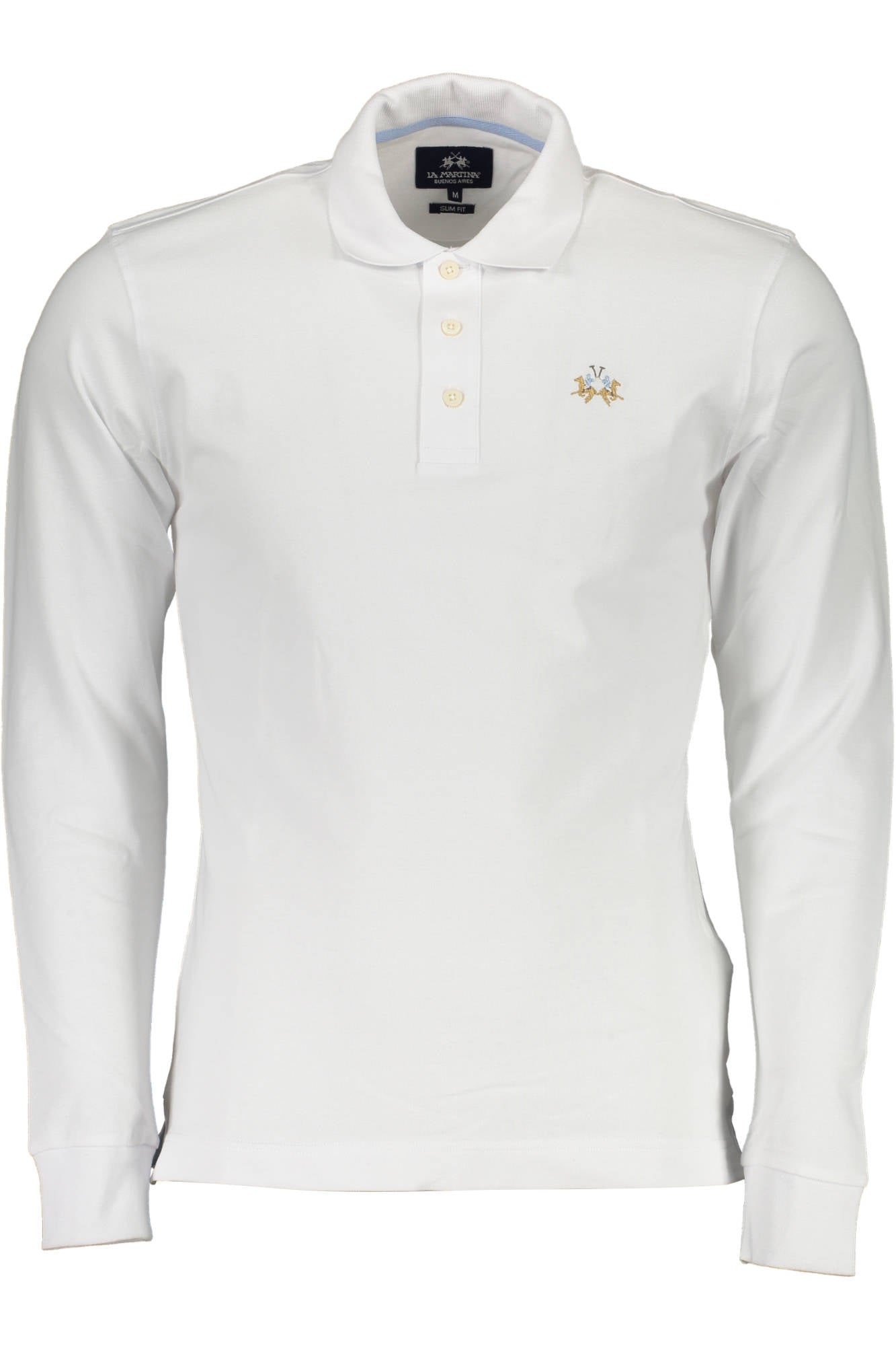 LA MARTINA Poloshirt Herren Langarm – Slim Fit in Weiß | soulluna.de Weiß