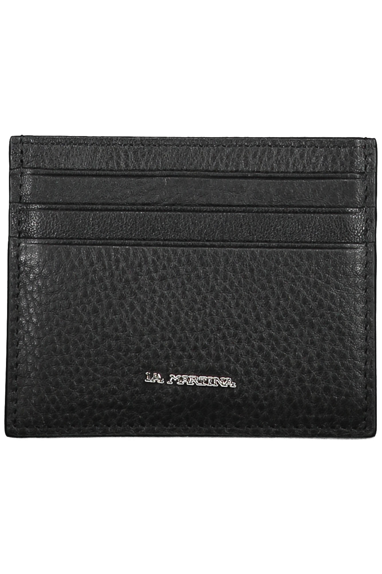 LA MARTINA Herren Brieftasche schwarz – Elegante Geldbörse aus Leder für Männer Schwarz