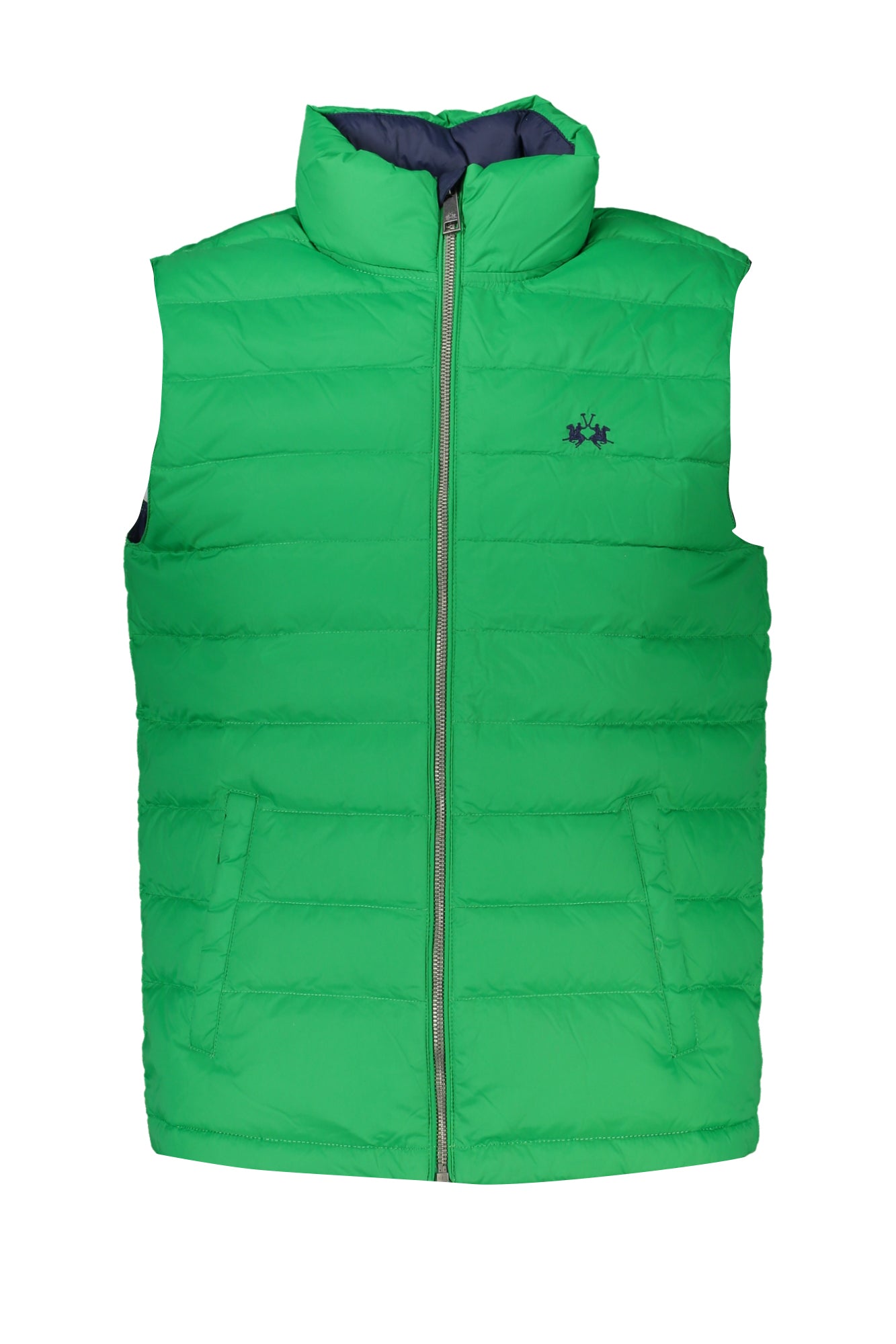 LA MARTINA Ärmellose Jacke Herren – Grüner Mann mit Stickerei | soulluna.de Grün
