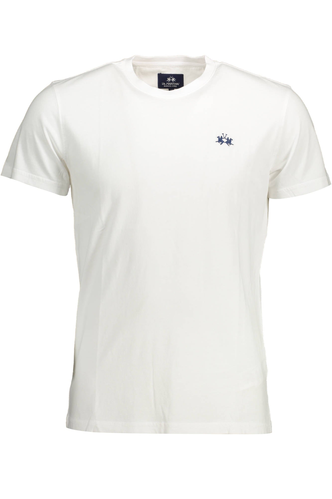 LA MARTINA T-Shirt Herren weiß – Kurzarm-Shirt mit Logo-Stickerei Weiß