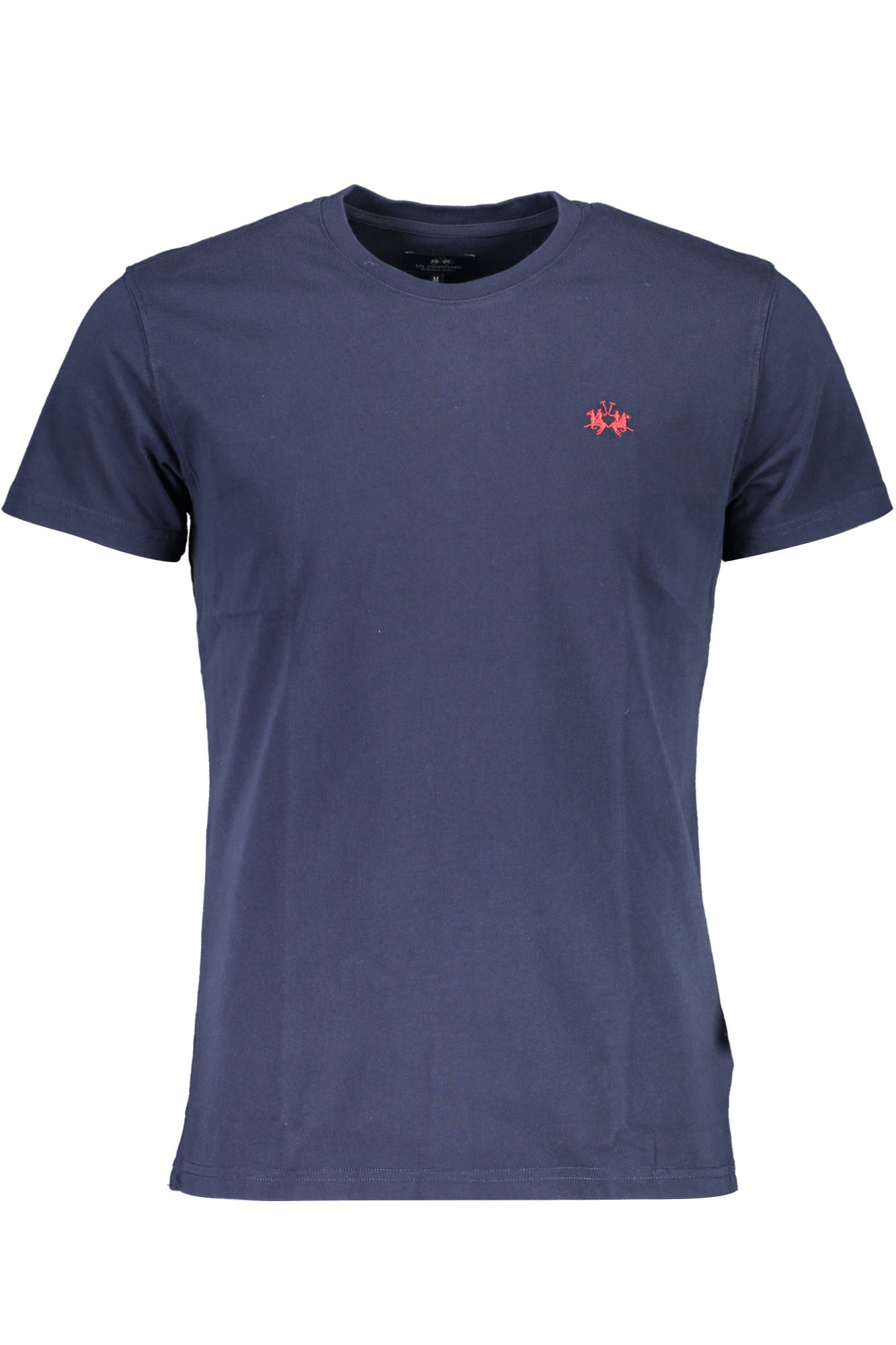 LA MARTINA Herren T-Shirt Blau – Kurzarm-Shirt mit Logo-Stickerei für den Sommer Blau