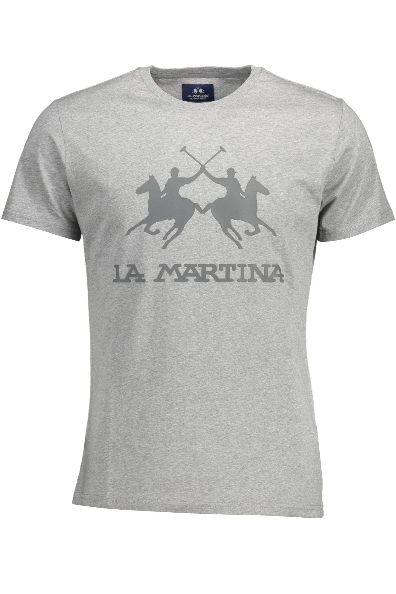 LA MARTINA T-Shirt Herren Grau – Kurzarm aus 100% Baumwolle | soulluna.de Grau