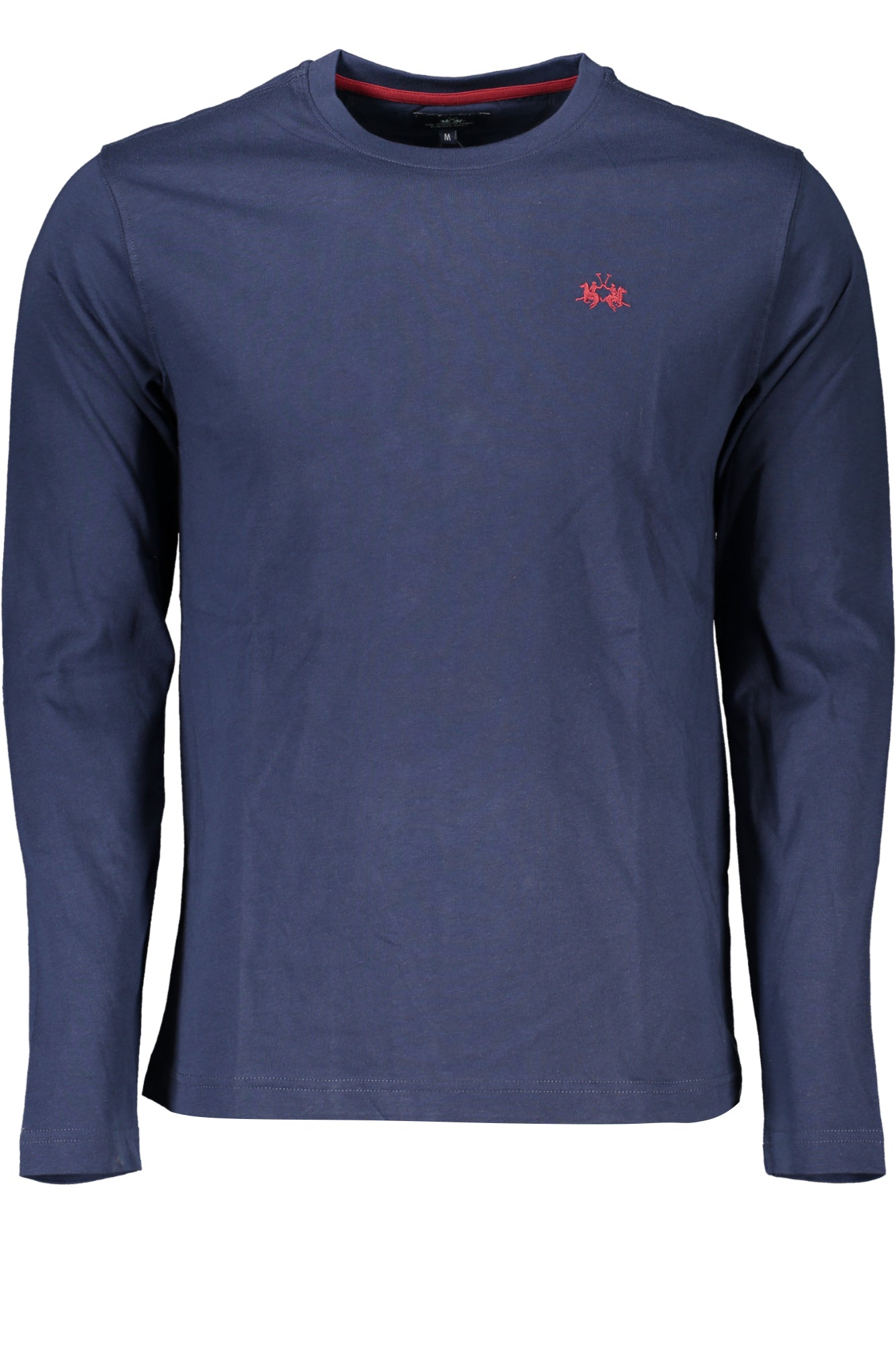 LA MARTINA Langarm-T-Shirt Herren – Grünes Basic aus 100% Baumwolle Blau