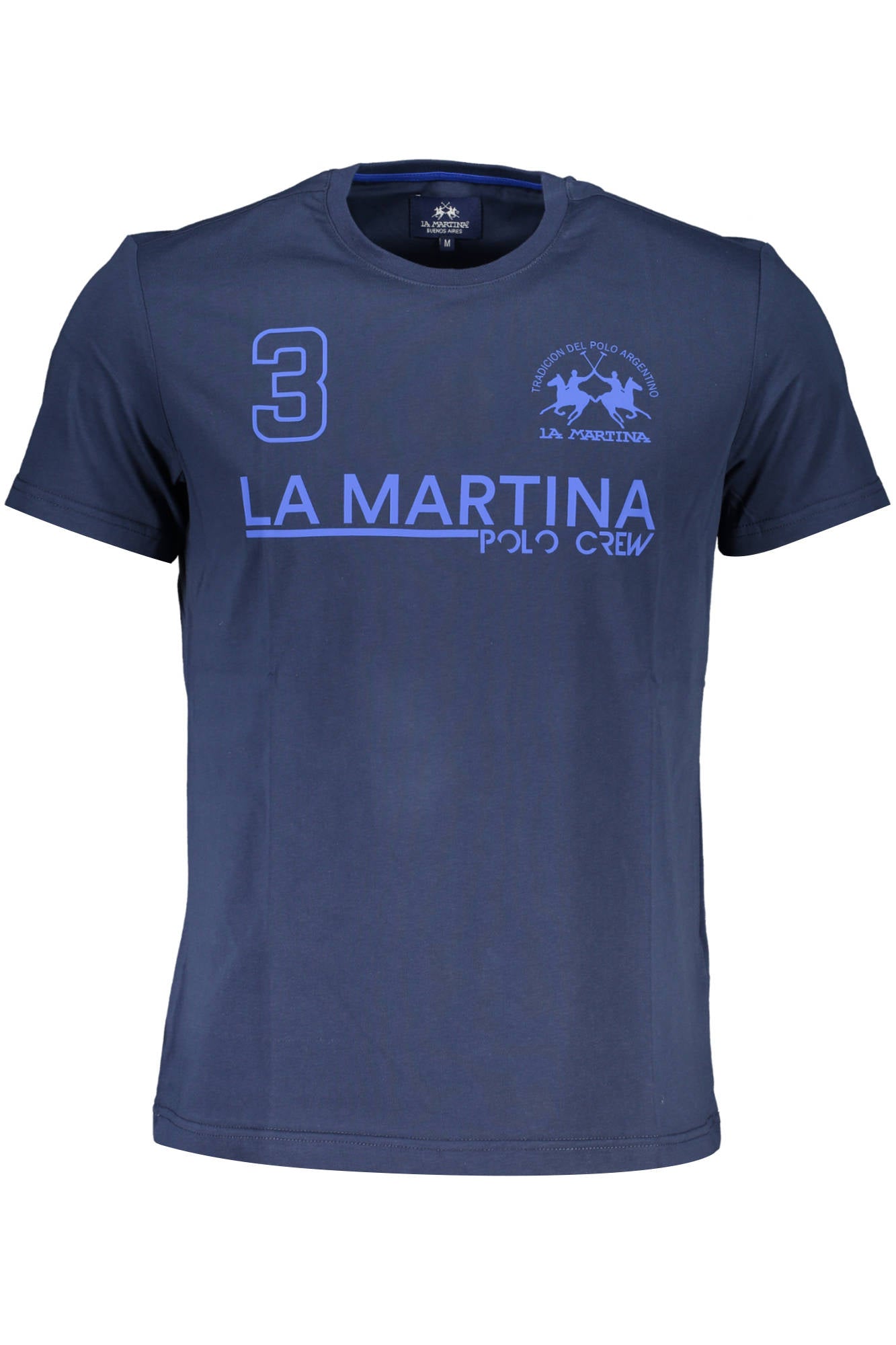 LA MARTINA LANGARM-T-SHIRT HERREN BLAU