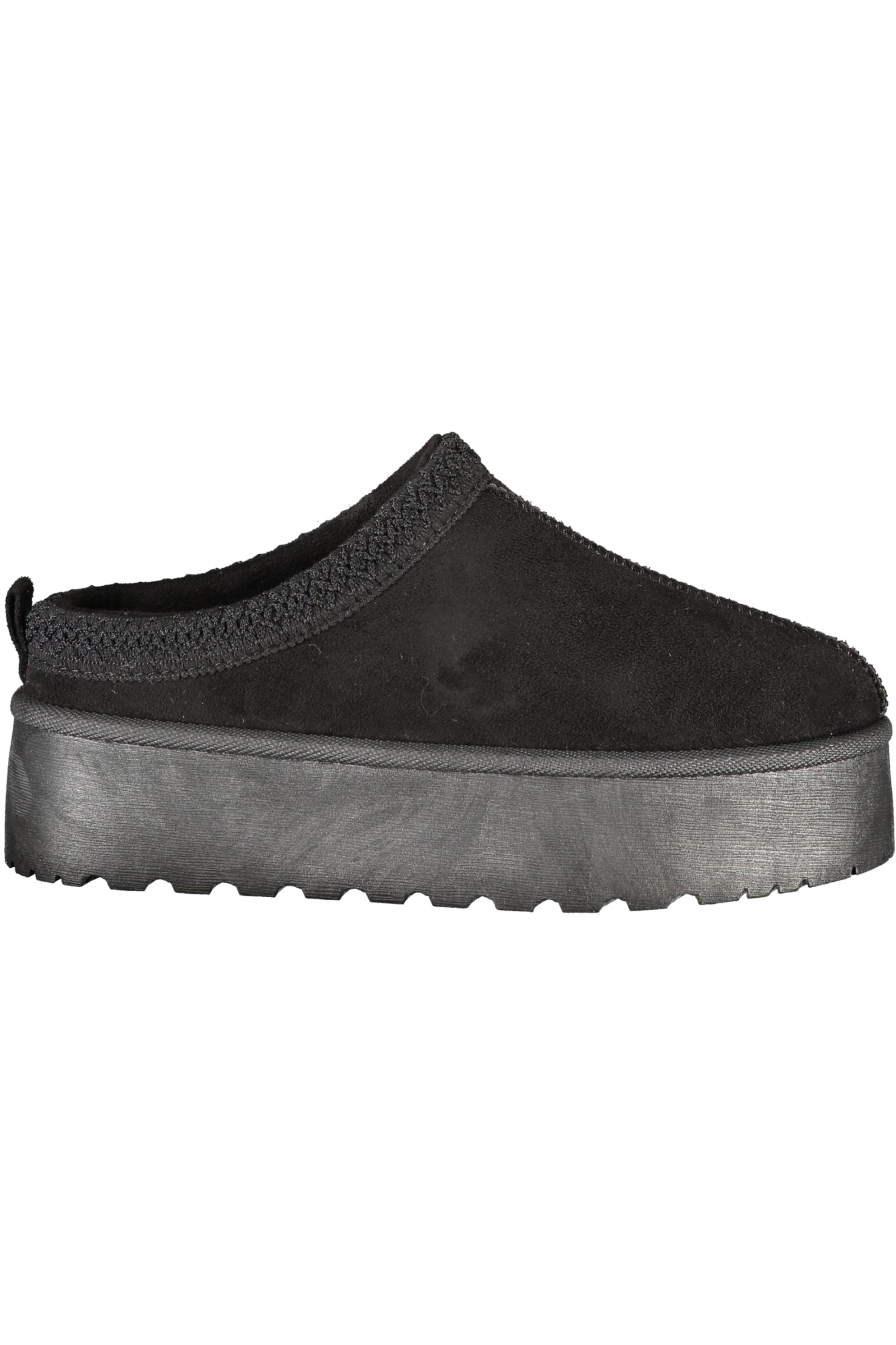 Laura Biagiotti Clogs Damen – Schwarze Winter-Clogs mit Pelz | soulluna.de Schwarz Hauptbild