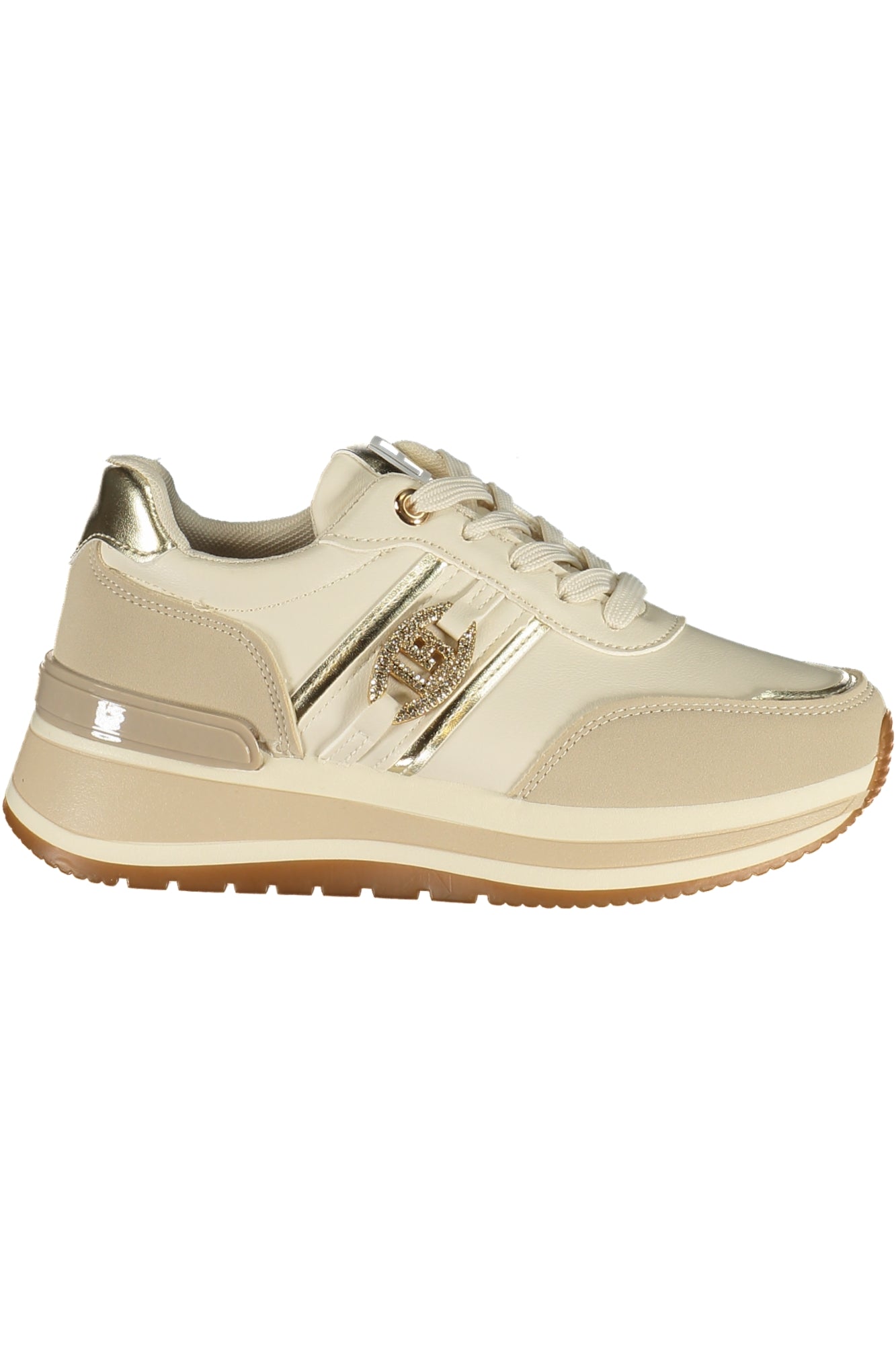 LAURA BIAGIOTTI Damen Sneaker – Sportschuh mit Schnürsenkeln Beige