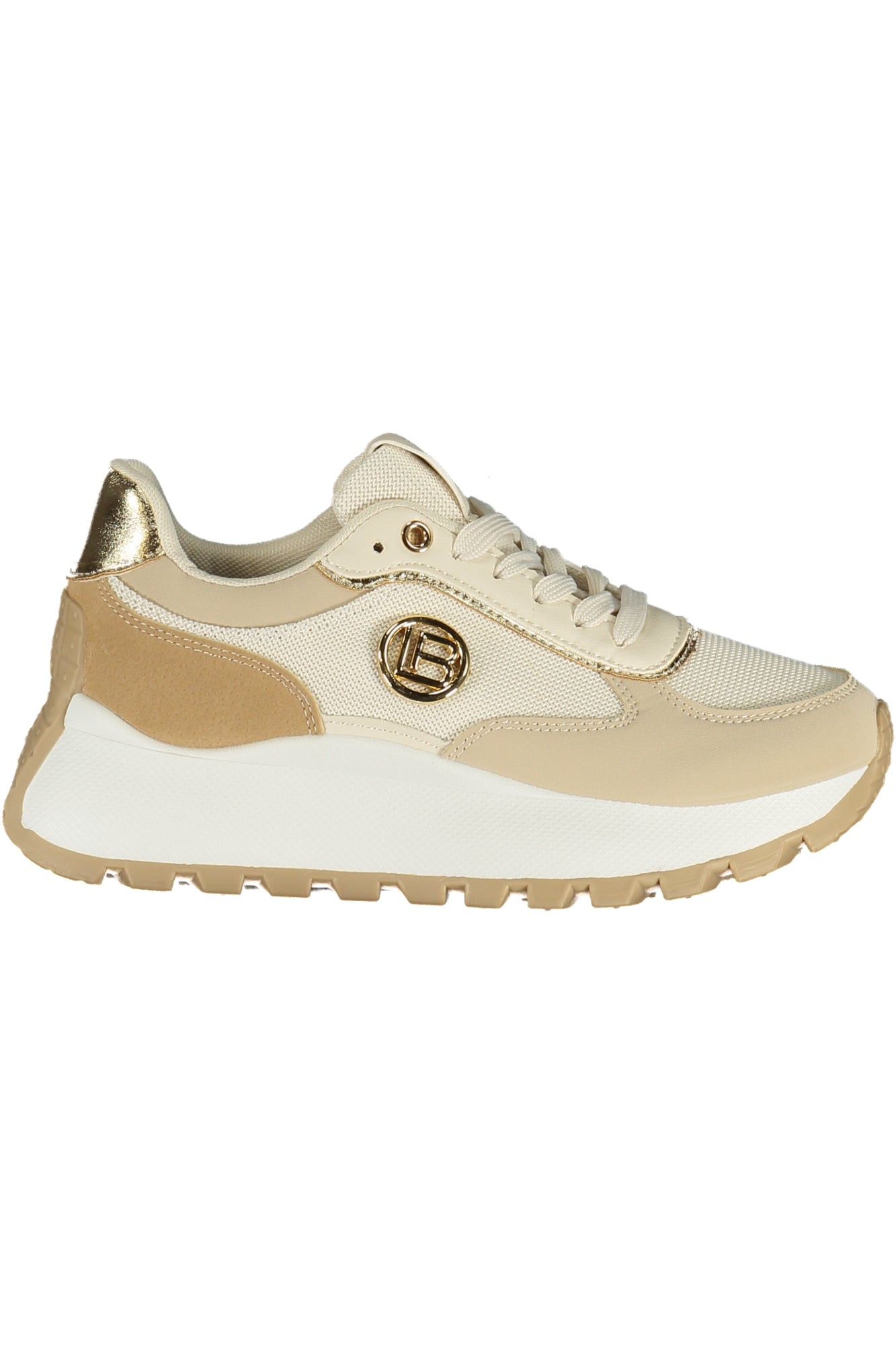 LAURA BIAGIOTTI Damen Sneaker – Sportschuh mit Schnürsenkeln Beige