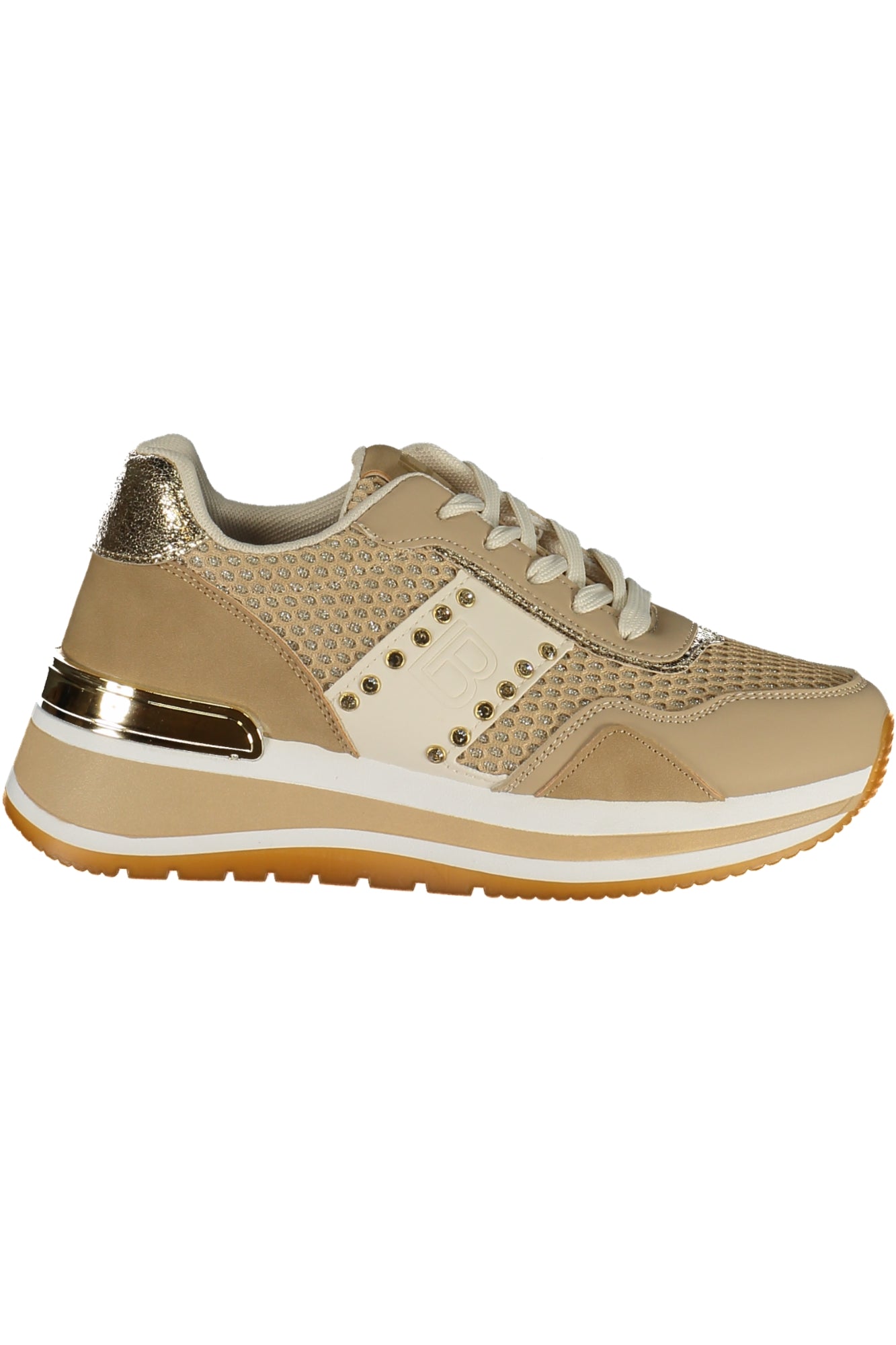 LAURA BIAGIOTTI Damen Sneaker – Sportschuh mit Schnürsenkeln Beige