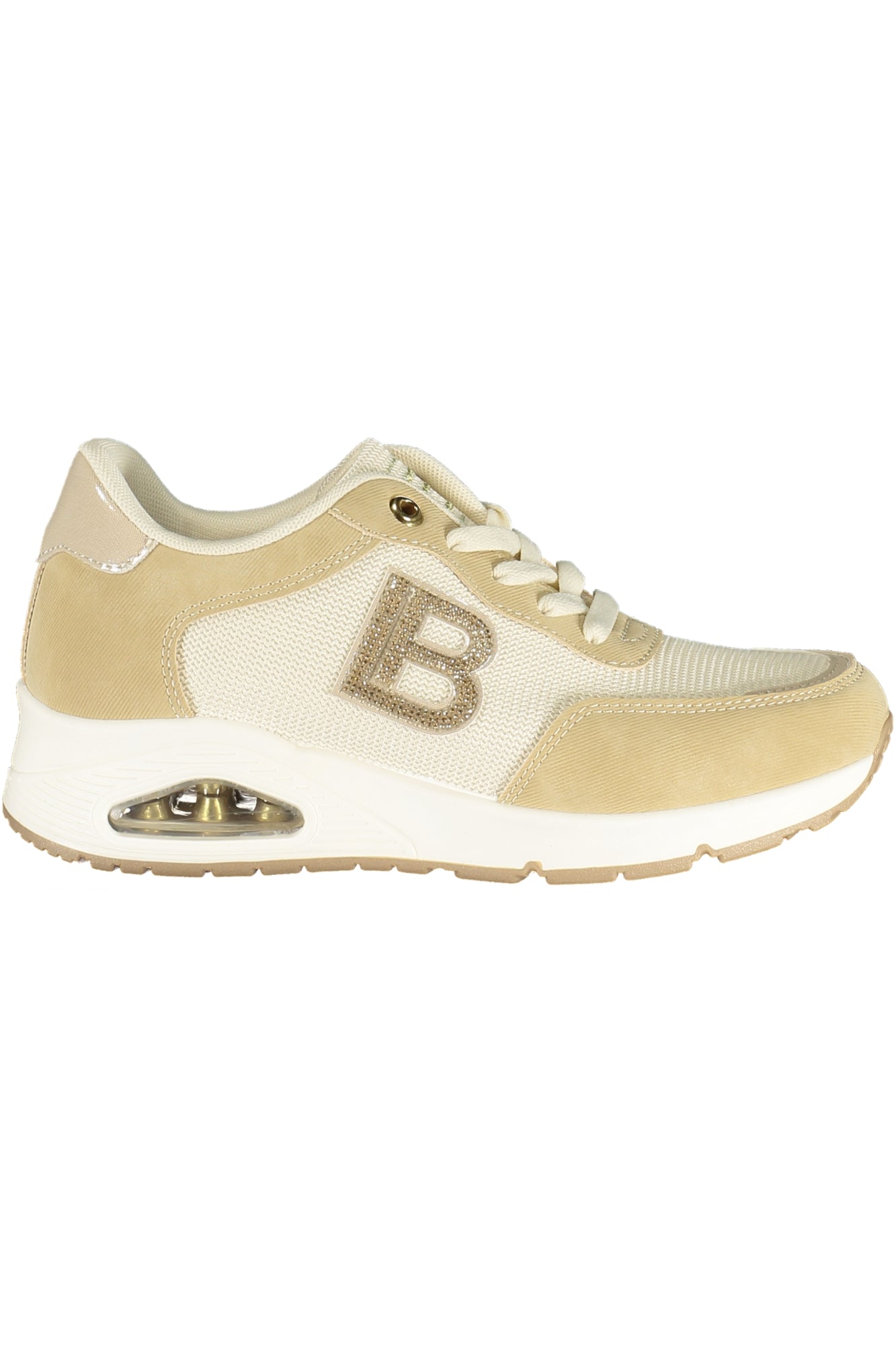 LAURA BIAGIOTTI Damen Sneaker – Sportschuh mit Schnürsenkeln Beige Hauptbild