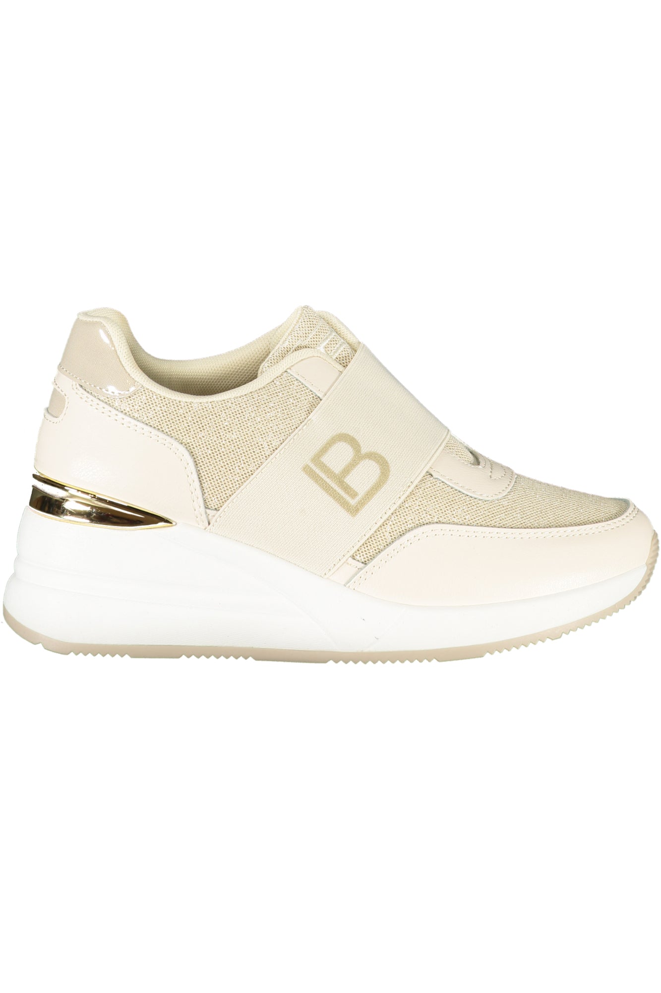 Laura Biagiotti Beige Sneaker Damen – Elastische Sportschuhe mit 6 cm Plateau Beige Hauptbild