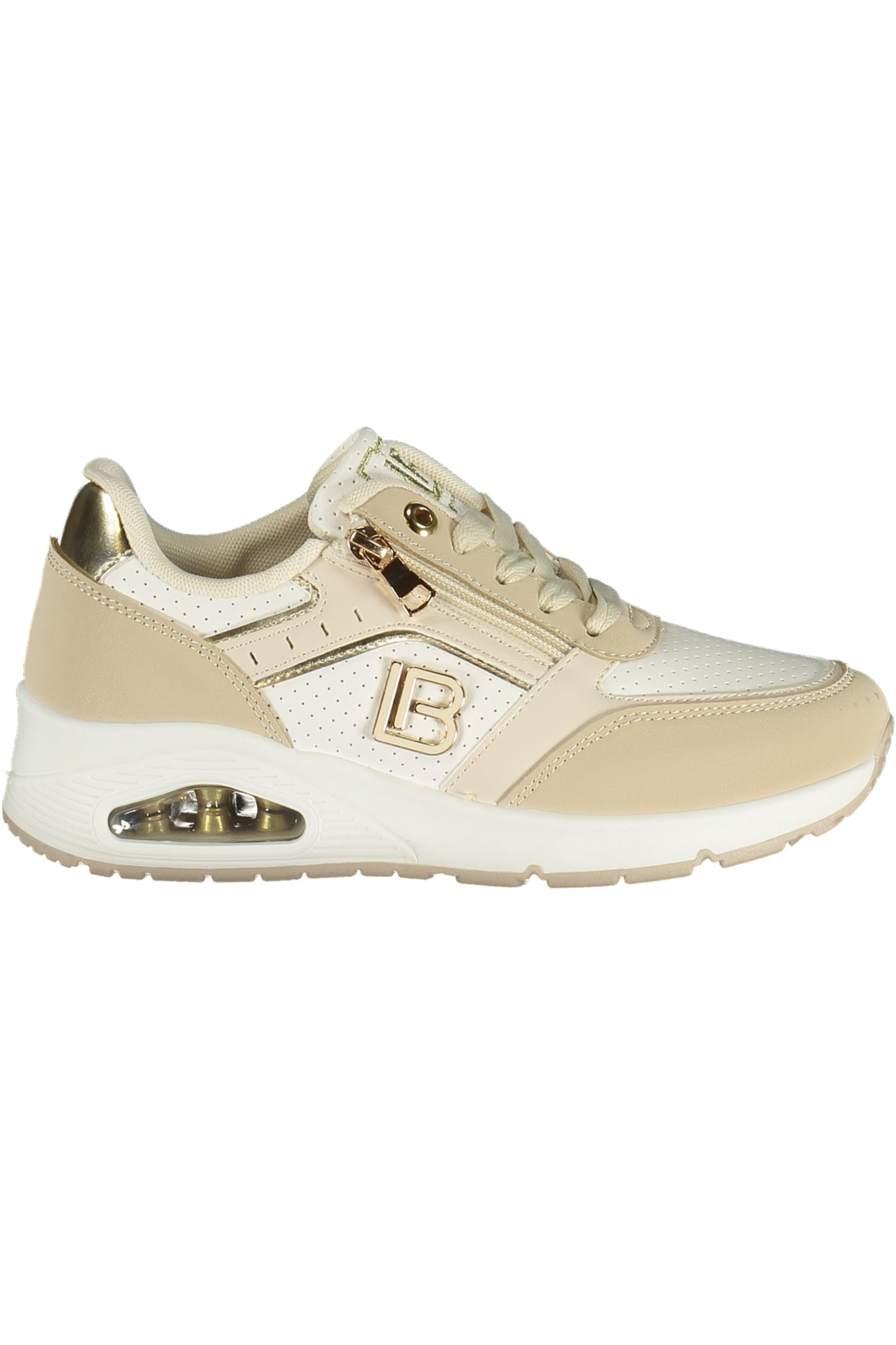 LAURA BIAGIOTTI Damen Sneaker – Sportschuh mit Schnürsenkeln Beige