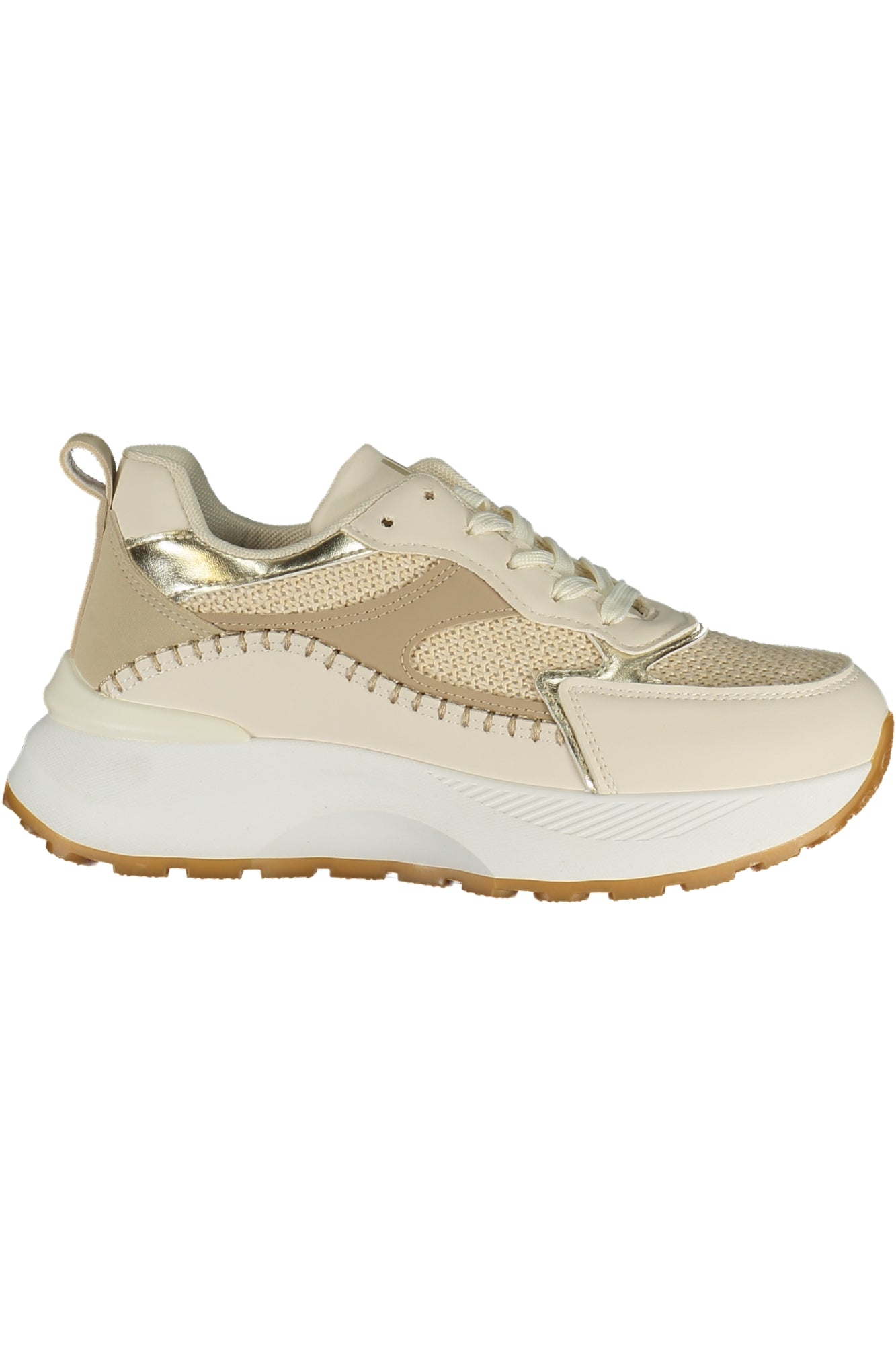 LAURA BIAGIOTTI Damen Sneaker – Sportschuh mit Schnürsenkeln Beige