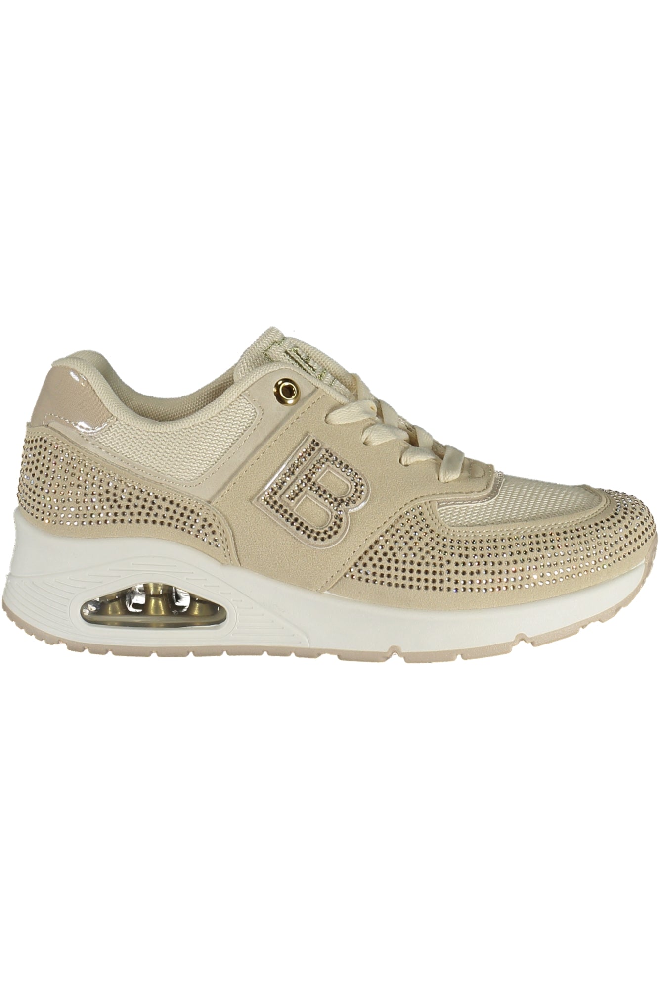 LAURA BIAGIOTTI Damen Sneaker – Sportschuh mit Schnürsenkeln Beige