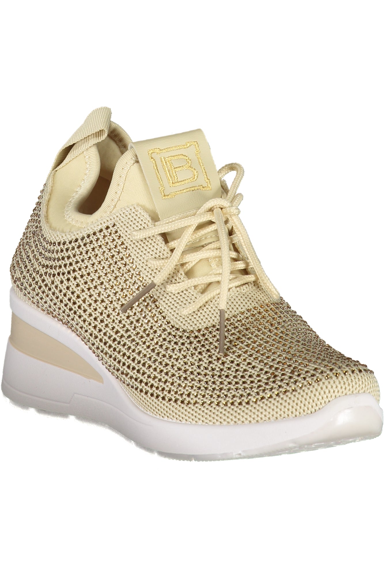 Laura Biagiotti Sneaker Damen – Beige Sportschuhe mit Strass-Details | soulluna.de Zweitbild
