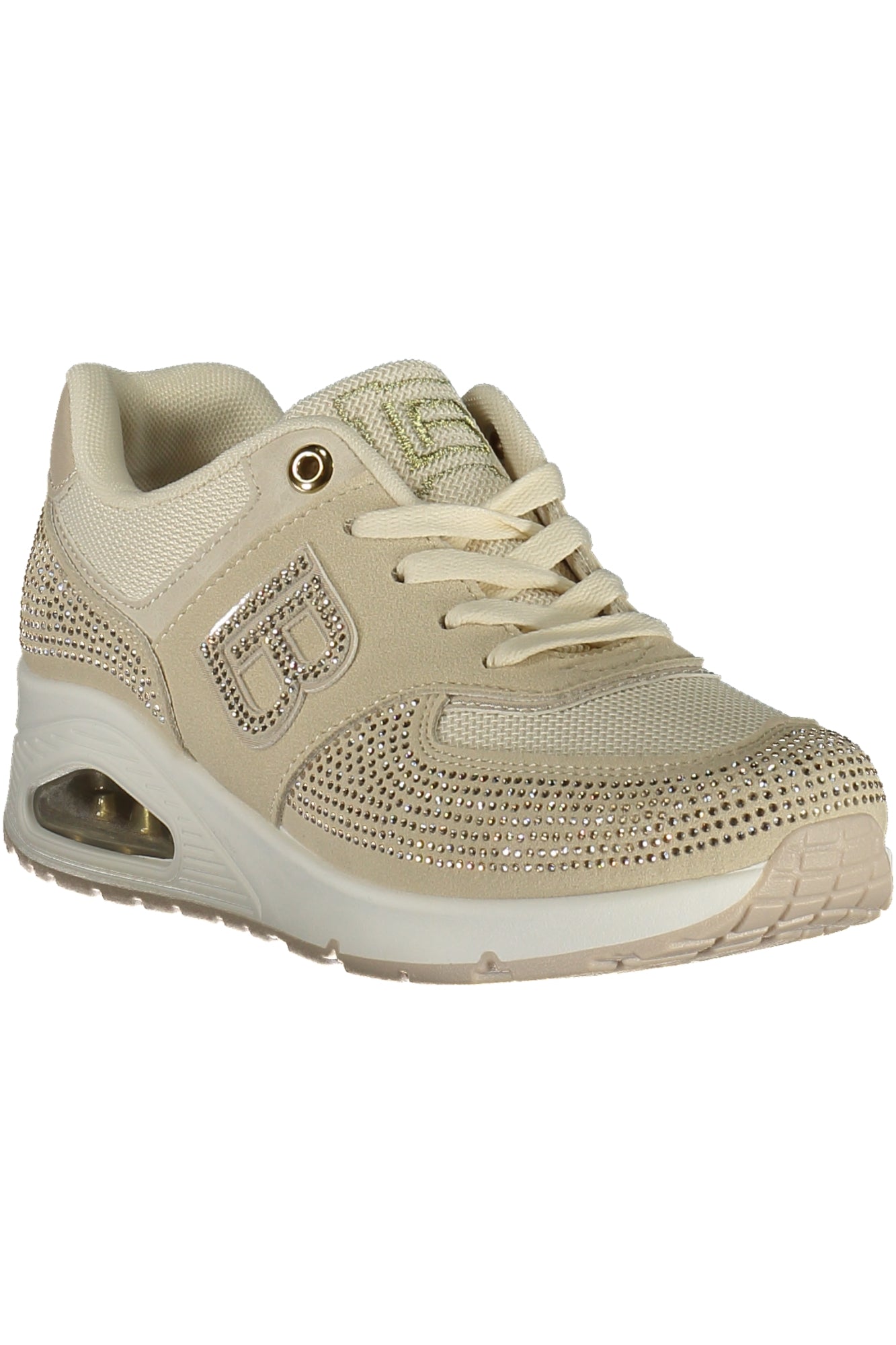 LAURA BIAGIOTTI Damen Sneaker – Sportschuh mit Schnürsenkeln Beige