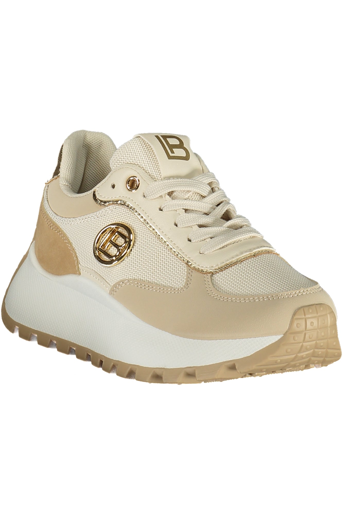 LAURA BIAGIOTTI Damen Sneaker – Sportschuh mit Schnürsenkeln Beige