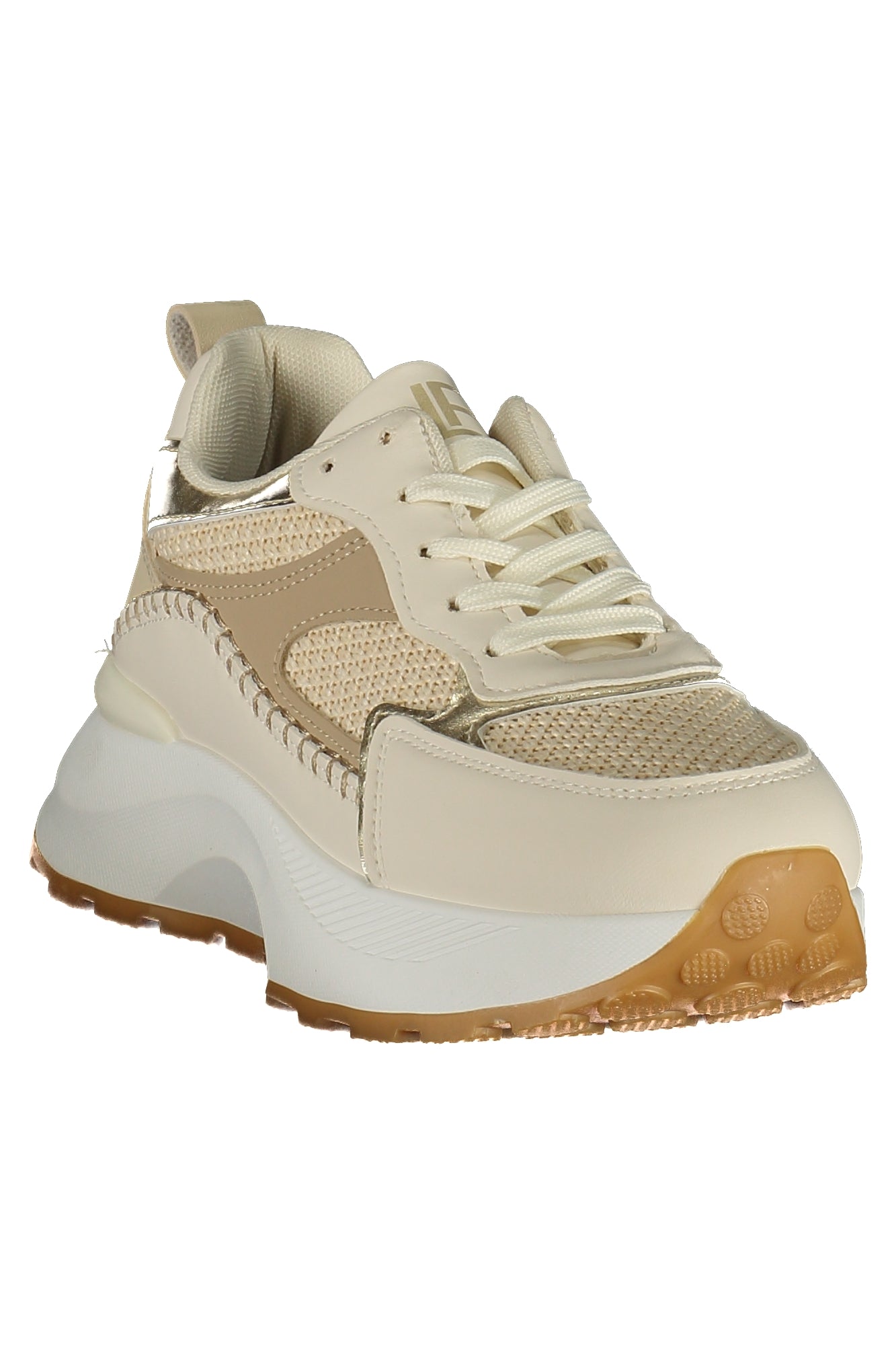 LAURA BIAGIOTTI Damen Sneaker – Sportschuh mit Schnürsenkeln Beige