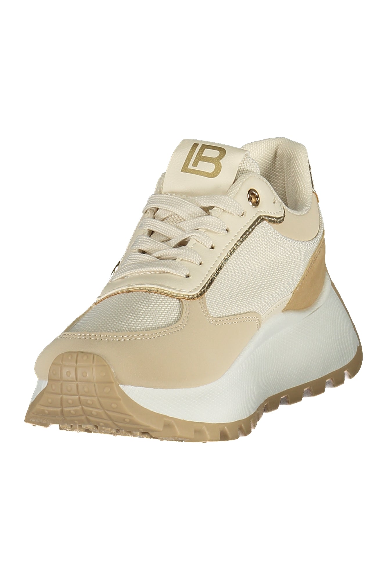 LAURA BIAGIOTTI Damen Sneaker – Sportschuh mit Schnürsenkeln Beige