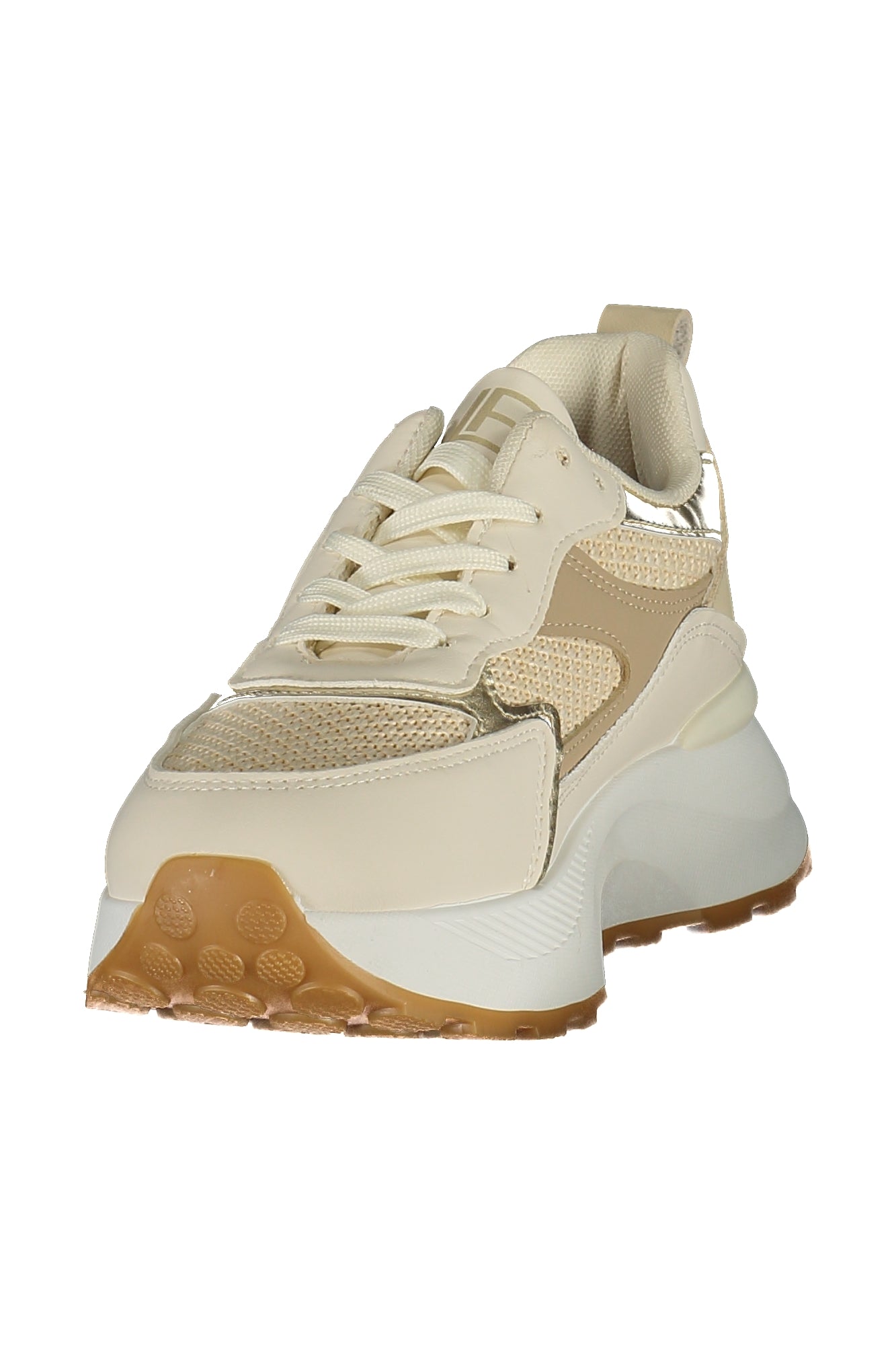 LAURA BIAGIOTTI Damen Sneaker – Sportschuh mit Schnürsenkeln Beige