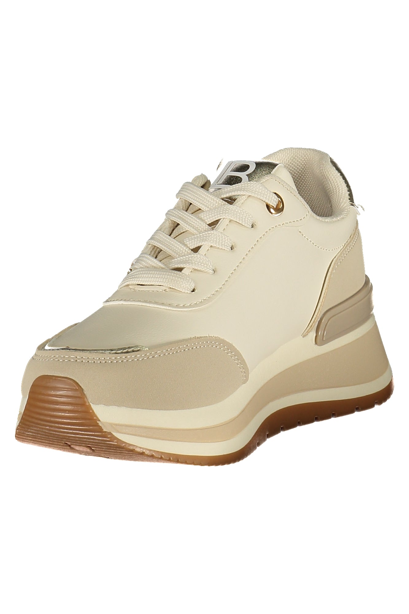 LAURA BIAGIOTTI Damen Sneaker – Sportschuh mit Schnürsenkeln Beige