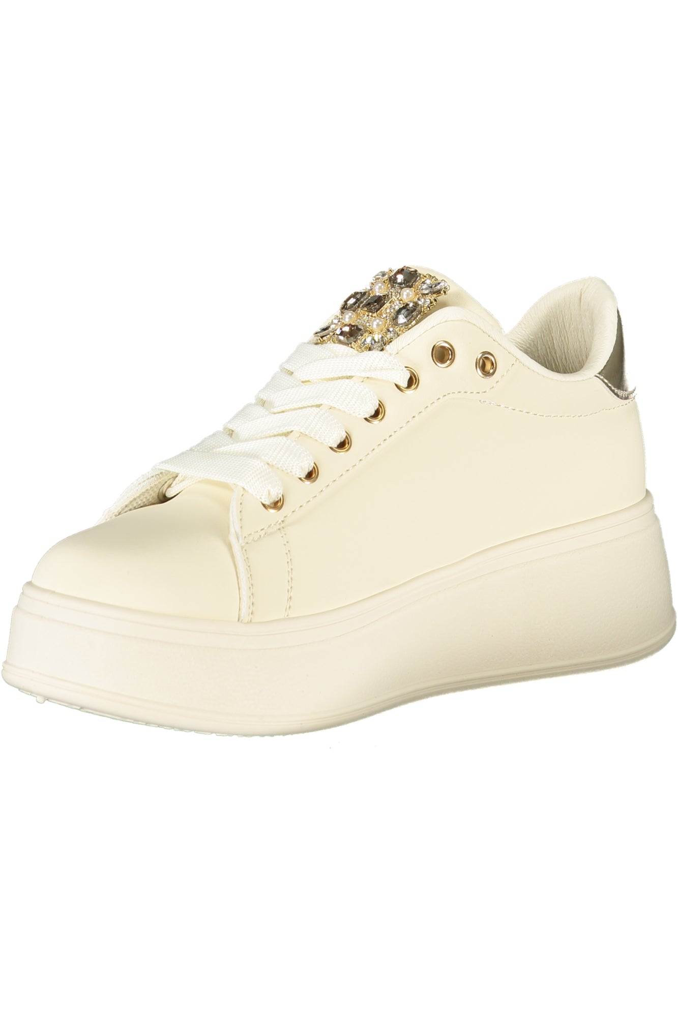 LAURA BIAGIOTTI Damen Sneaker – Sportschuh mit Schnürsenkel Beige