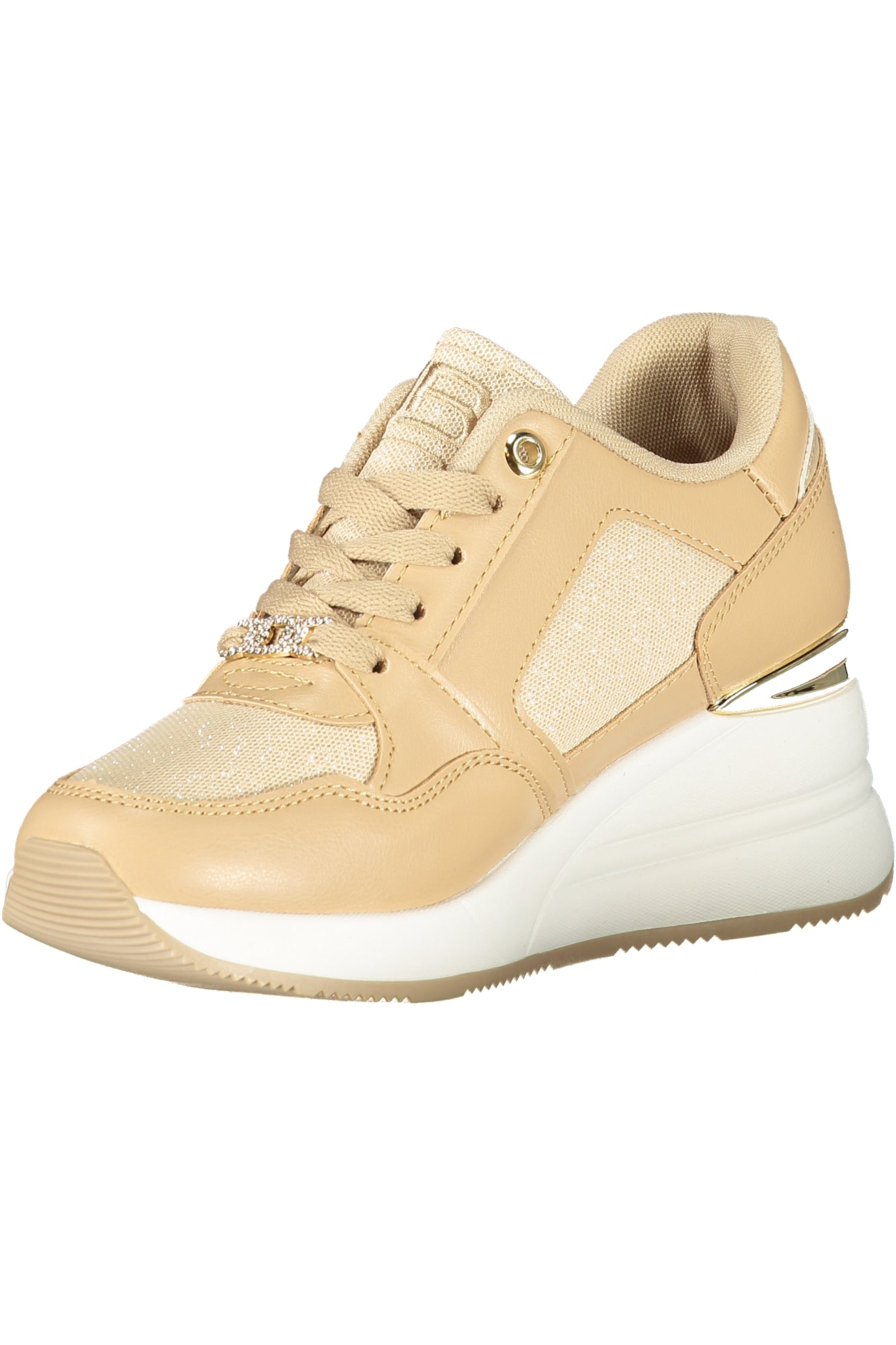 LAURA BIAGIOTTI Damen Sneaker – Sportschuh mit Schnürsenkel Beige