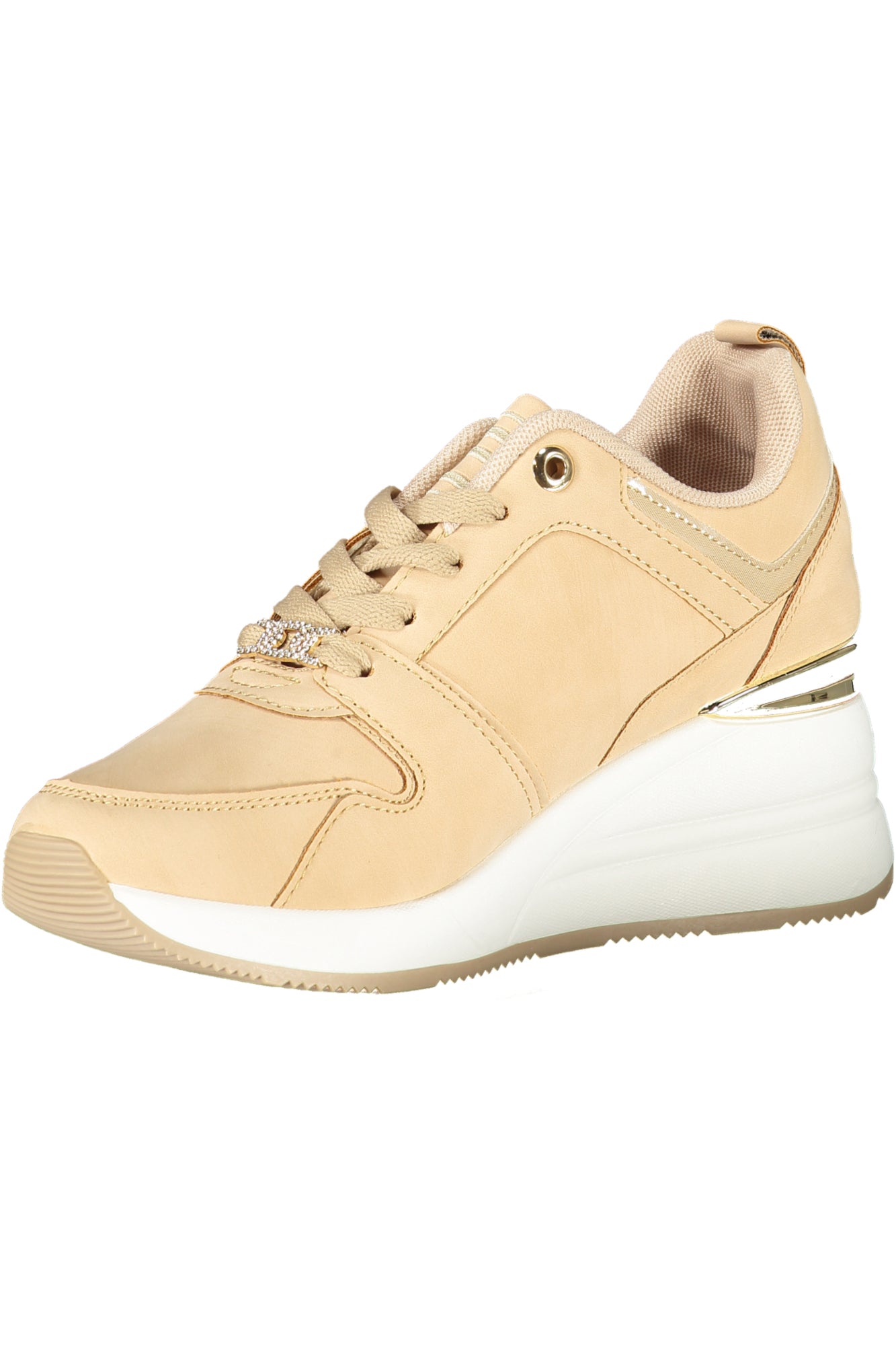 LAURA BIAGIOTTI Damen Sneaker – Sportschuh mit Schnürsenkel Beige