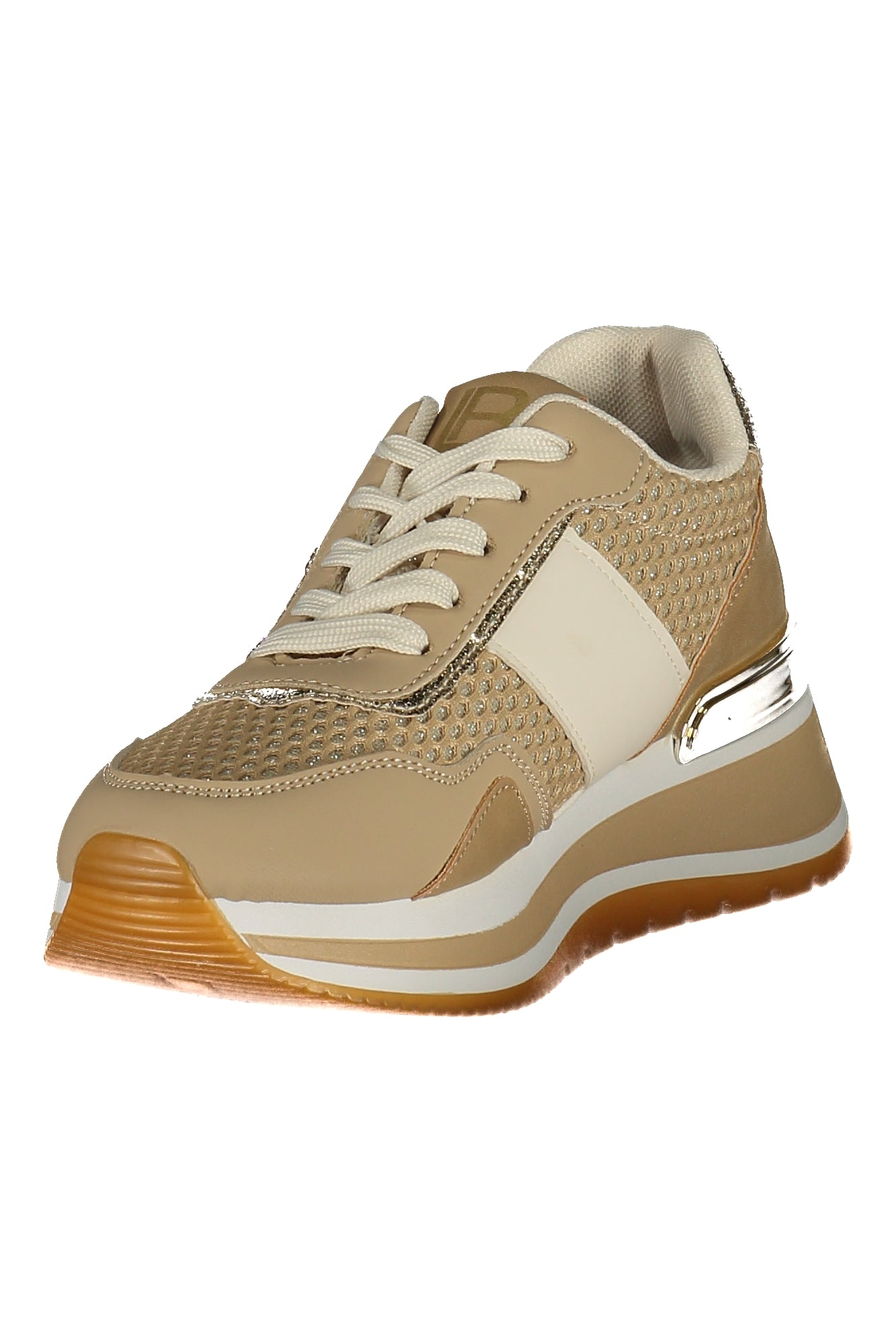 LAURA BIAGIOTTI Damen Sneaker – Sportschuh mit Schnürsenkeln Beige