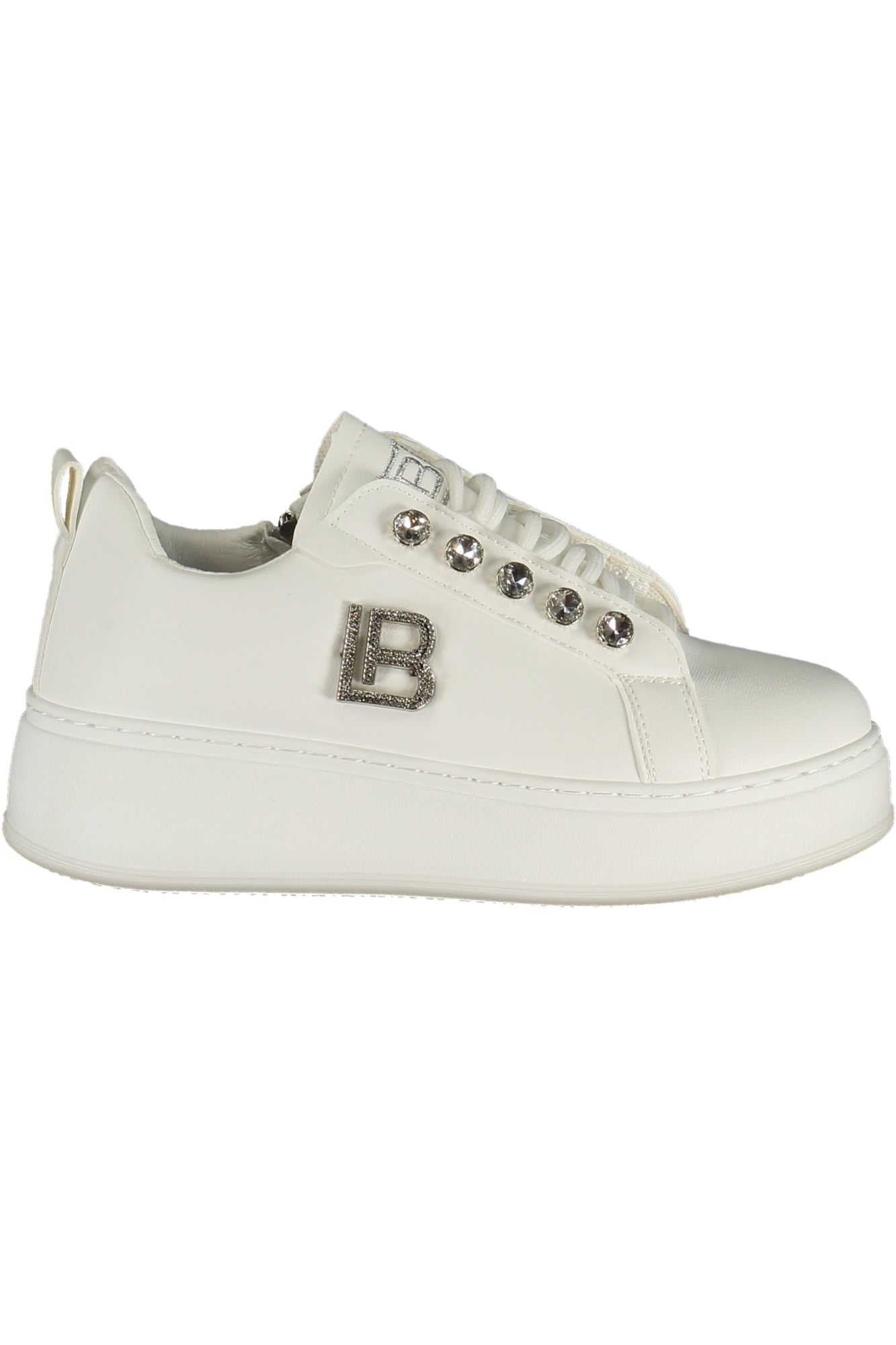 LAURA BIAGIOTTI Damen Sneaker – Sportschuh mit Schnürsenkeln Weiß