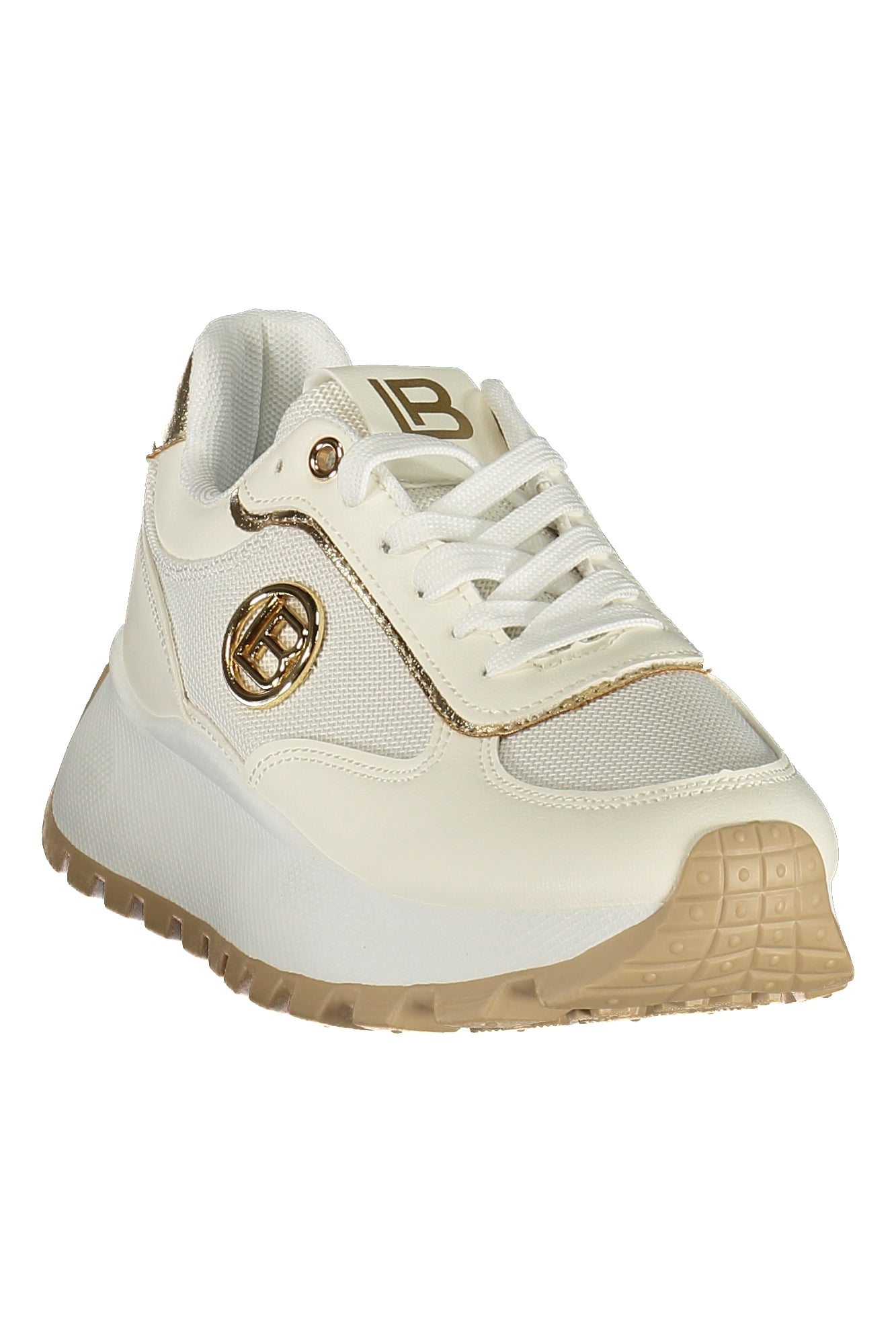 Laura Biagiotti Damen-Sportschuhe Weiss – Elegante Sneaker mit goldenen Details für Frühjahr/Sommer Weiß
