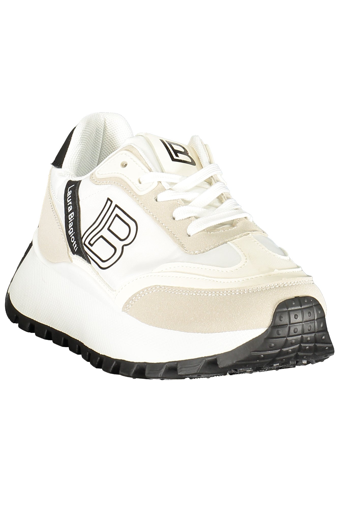 LAURA BIAGIOTTI Damen Sneaker – Sportschuh mit Schnürsenkeln Weiß