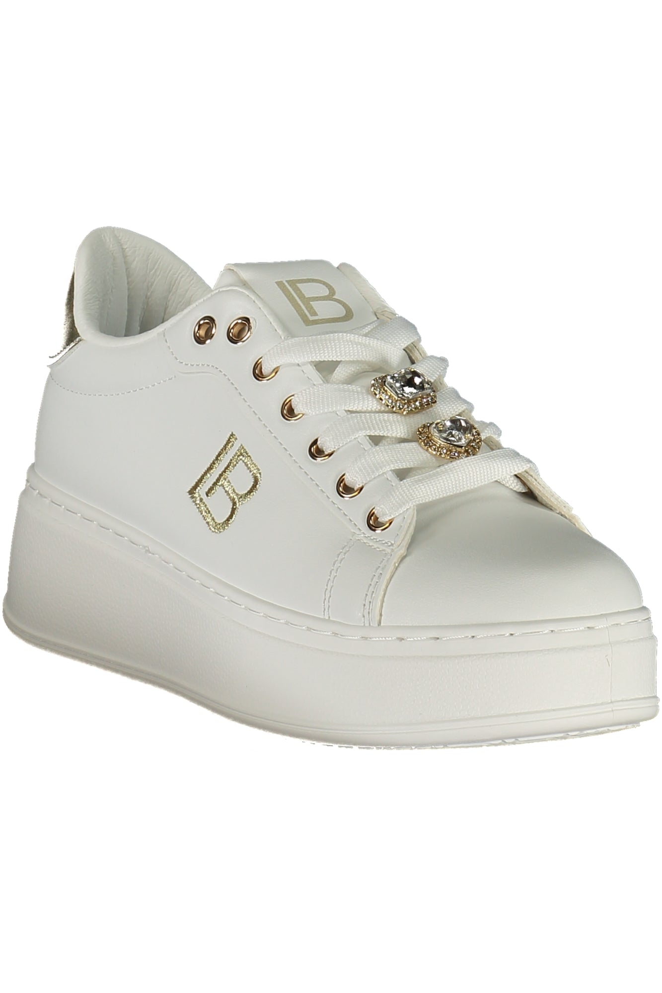 LAURA BIAGIOTTI Damen Sneaker – Sportschuh mit Schnürsenkeln Weiß