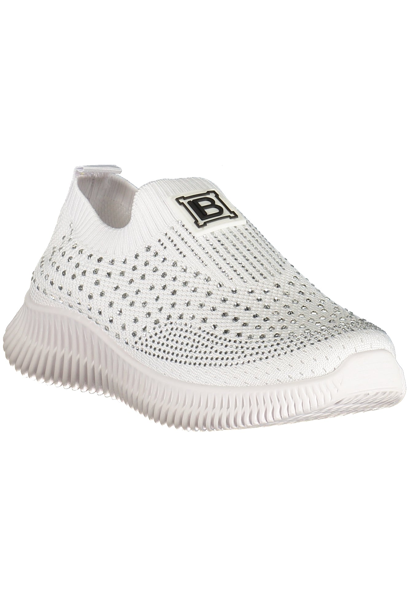 Laura Biagiotti Damen-Sportschuhe Weiss – Sneaker mit Strassapplikationen für Frühjahr/Sommer Weiß