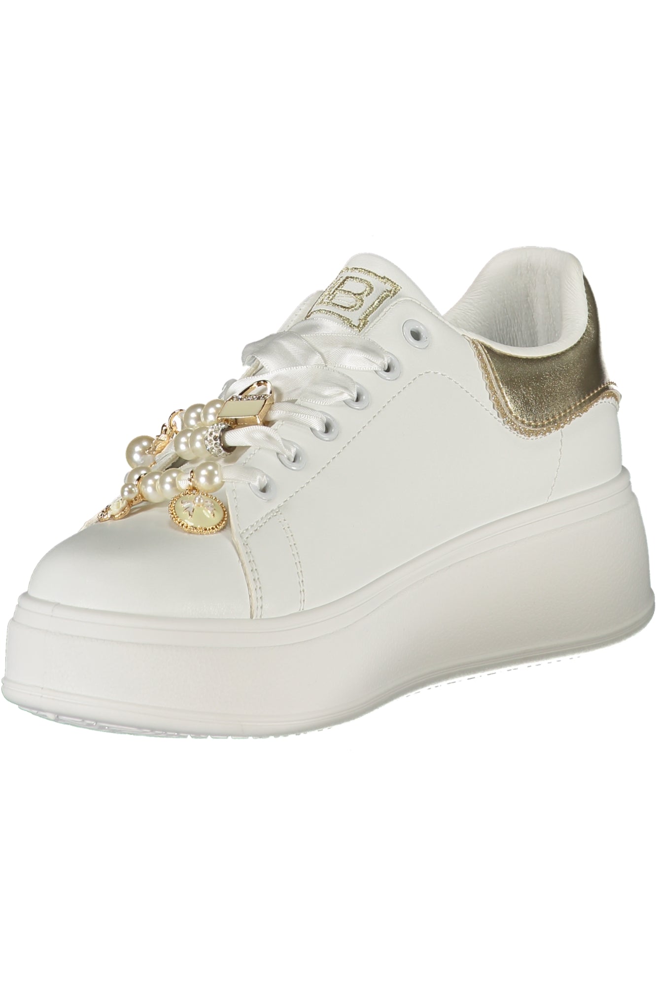 LAURA BIAGIOTTI Damen Sneaker – Sportschuh mit Schnürsenkel Weiß