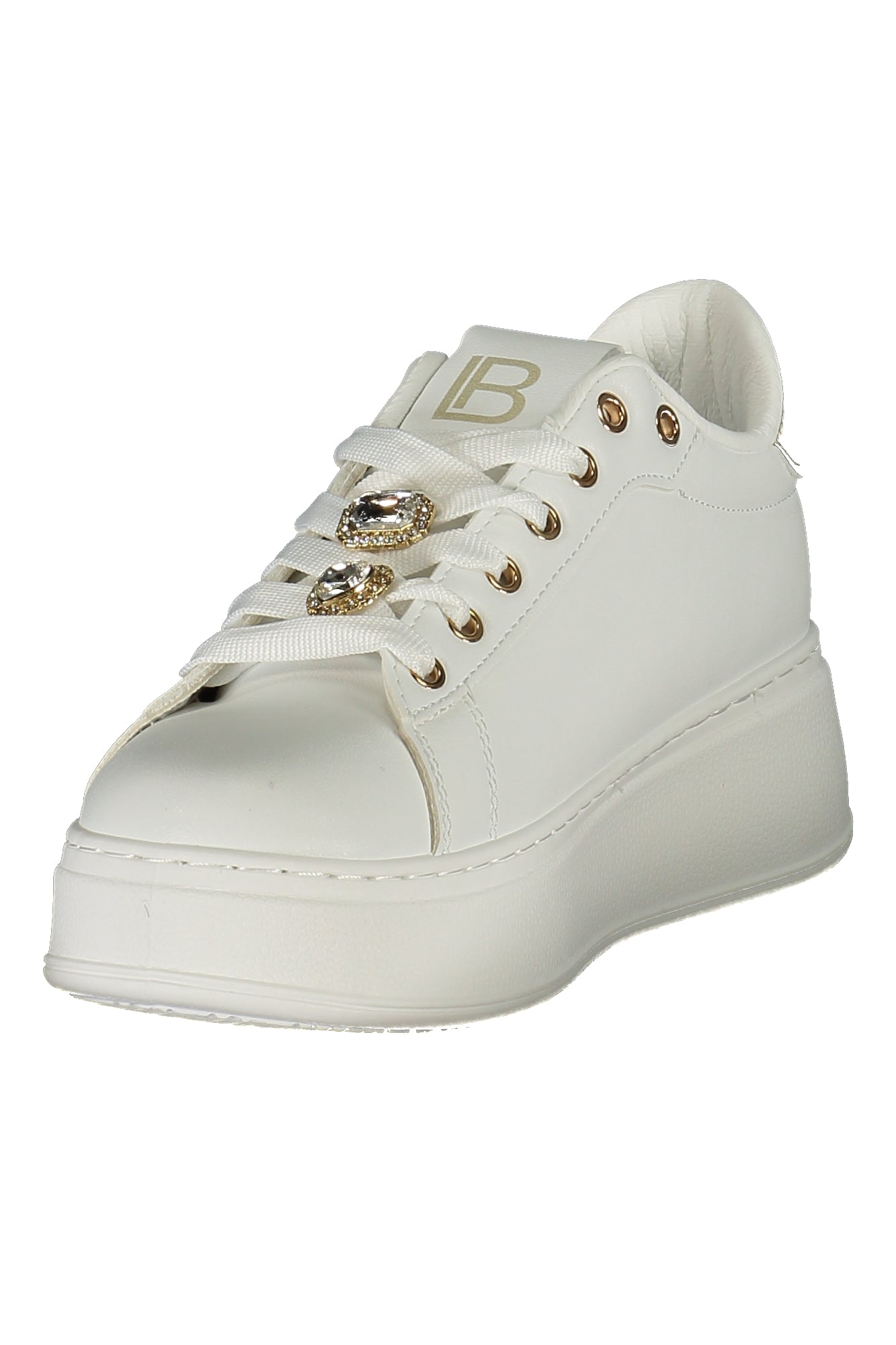 LAURA BIAGIOTTI Damen Sneaker – Sportschuh mit Schnürsenkeln Weiß