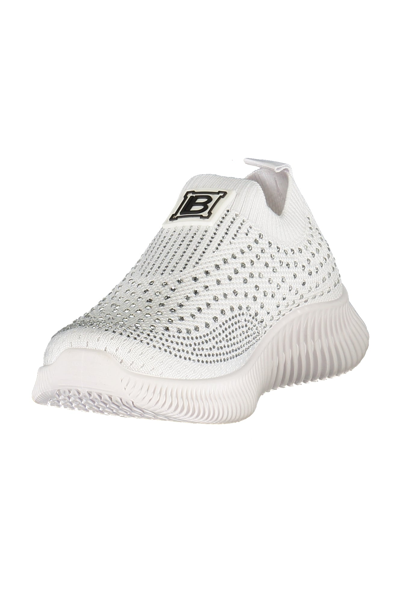 Laura Biagiotti Damen-Sportschuhe Weiss – Sneaker mit Strassapplikationen für Frühjahr/Sommer Weiß