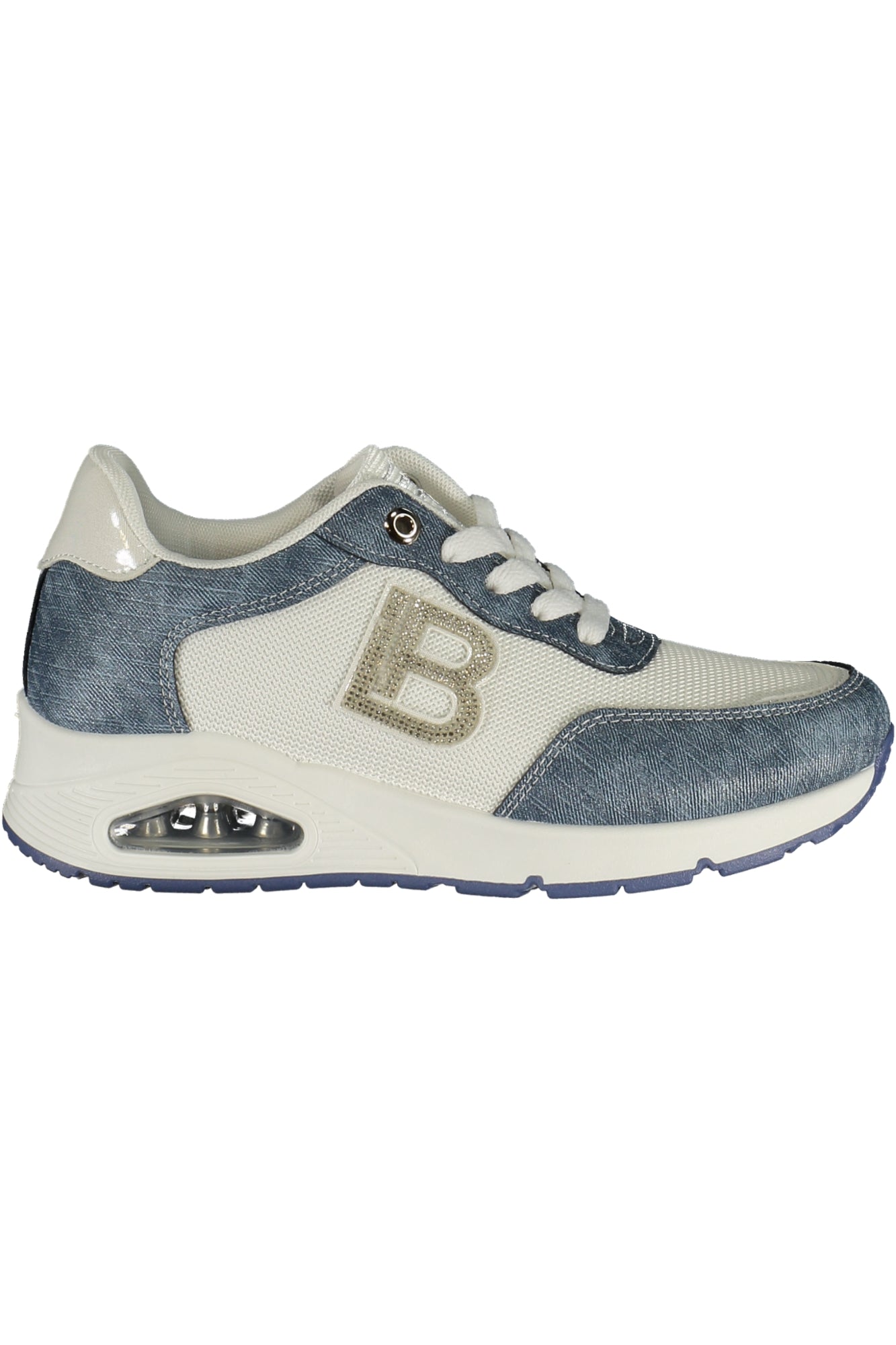 LAURA BIAGIOTTI Damen Sneaker – Sportschuh mit Schnürsenkeln Blau