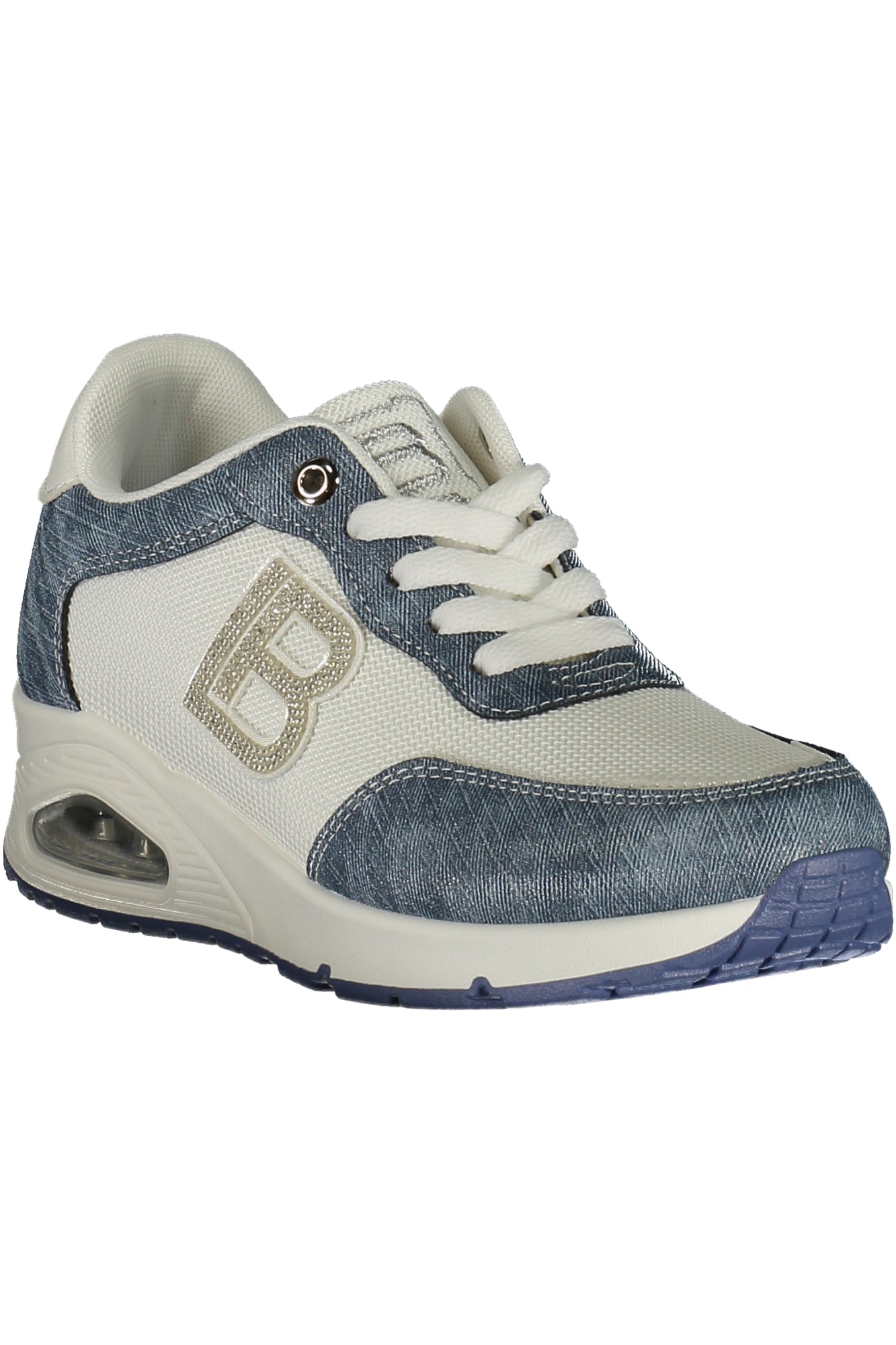 LAURA BIAGIOTTI Damen Sneaker – Sportschuh mit Schnürsenkeln Blau