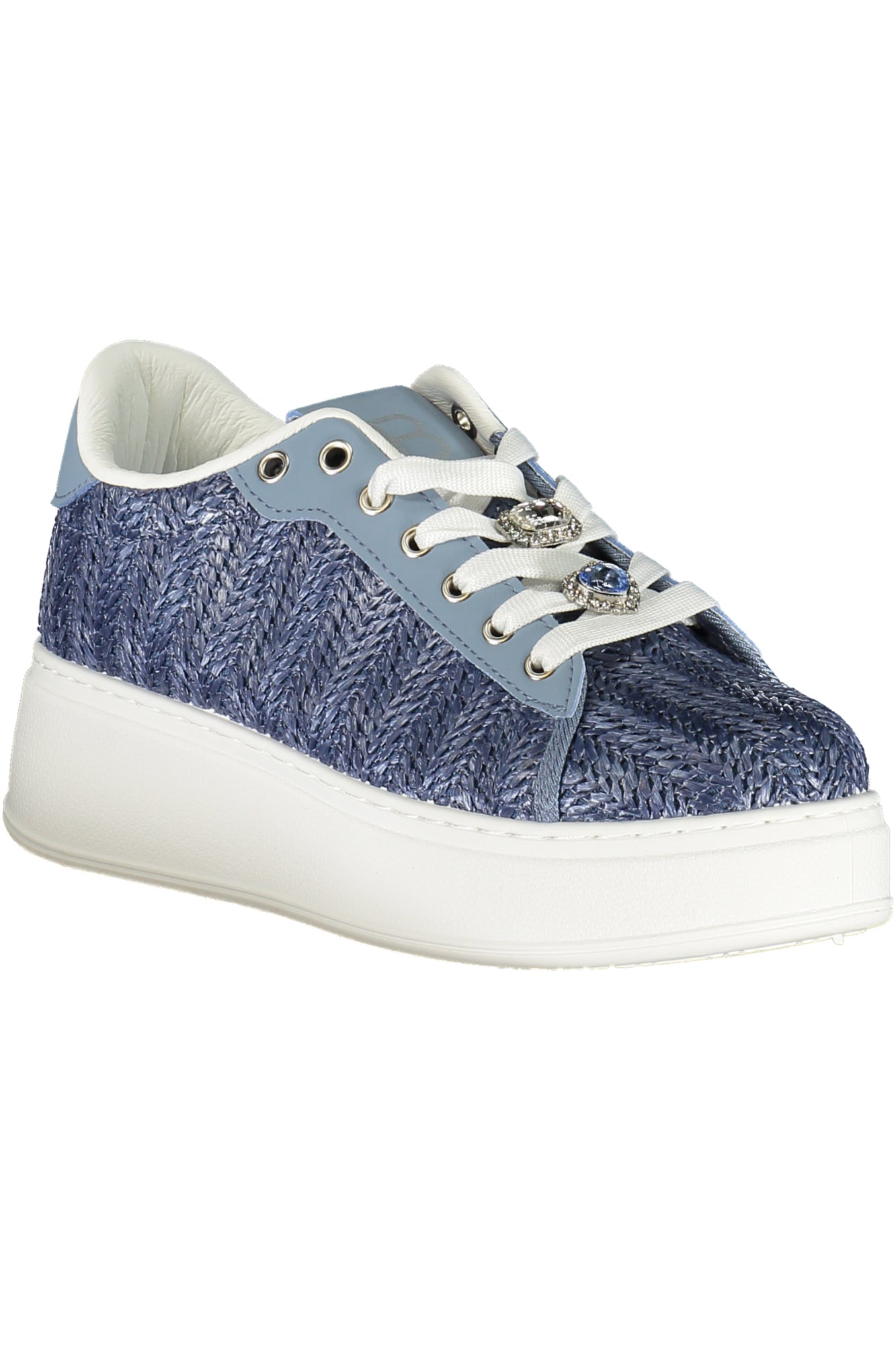 LAURA BIAGIOTTI Damen Sneaker – Sportschuh mit Schnürsenkeln Blau
