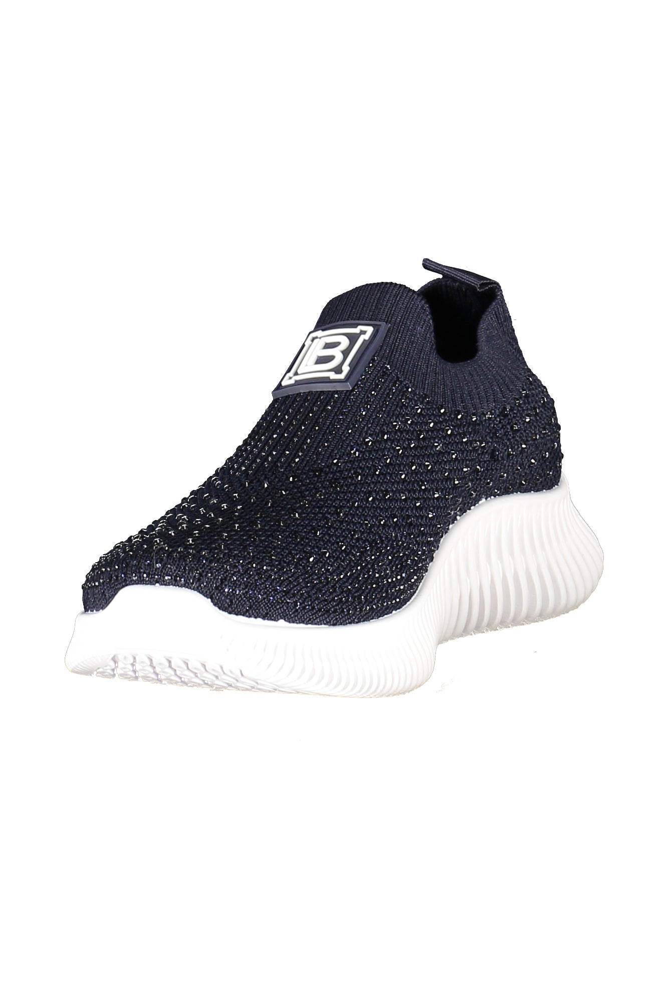 Laura Biagiotti Damen-Sportschuhe Weiss – Sneaker mit Strassapplikationen für Frühjahr/Sommer Blau