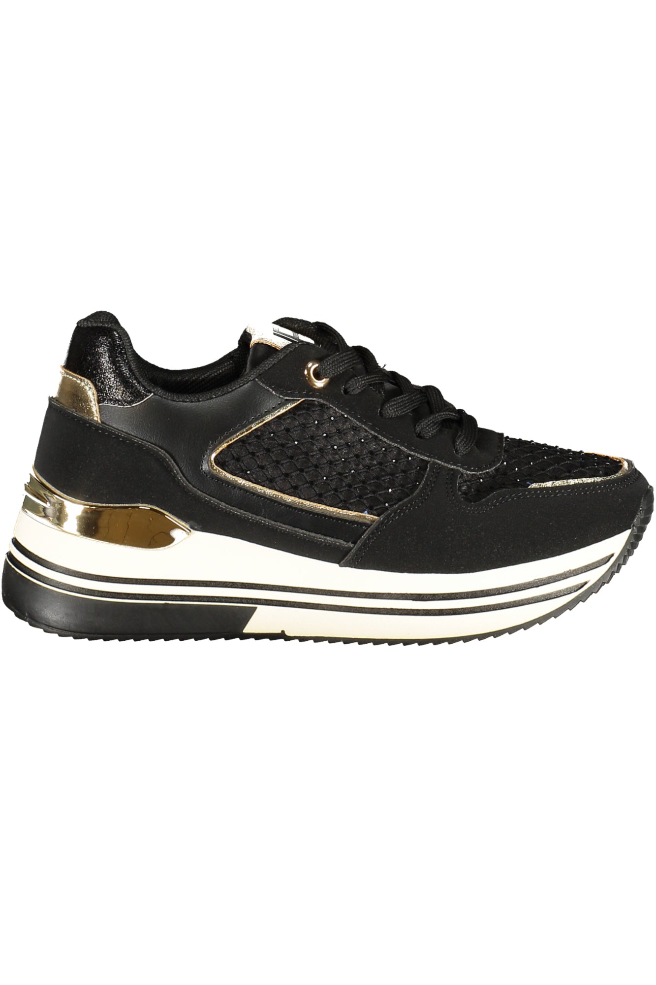 LAURA BIAGIOTTI Damen Sneaker – Sportschuh mit Schnürsenkeln Schwarz