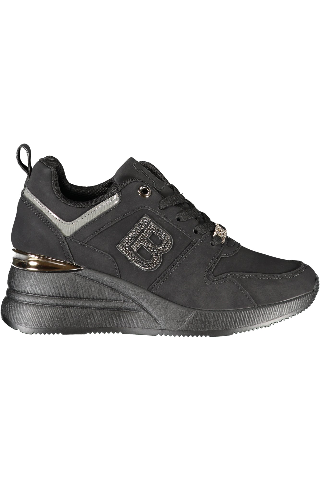 LAURA BIAGIOTTI Damen Sneaker – Sportschuh mit Schnürsenkel Schwarz