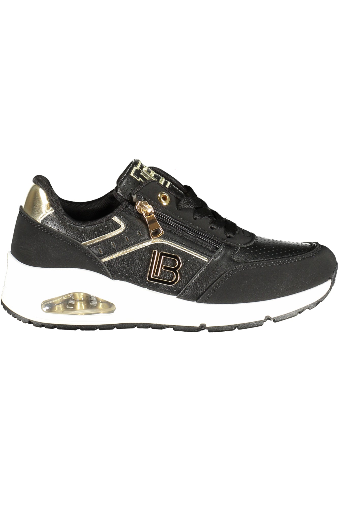 LAURA BIAGIOTTI Damen Sneaker – Sportschuh mit Schnürsenkeln Schwarz
